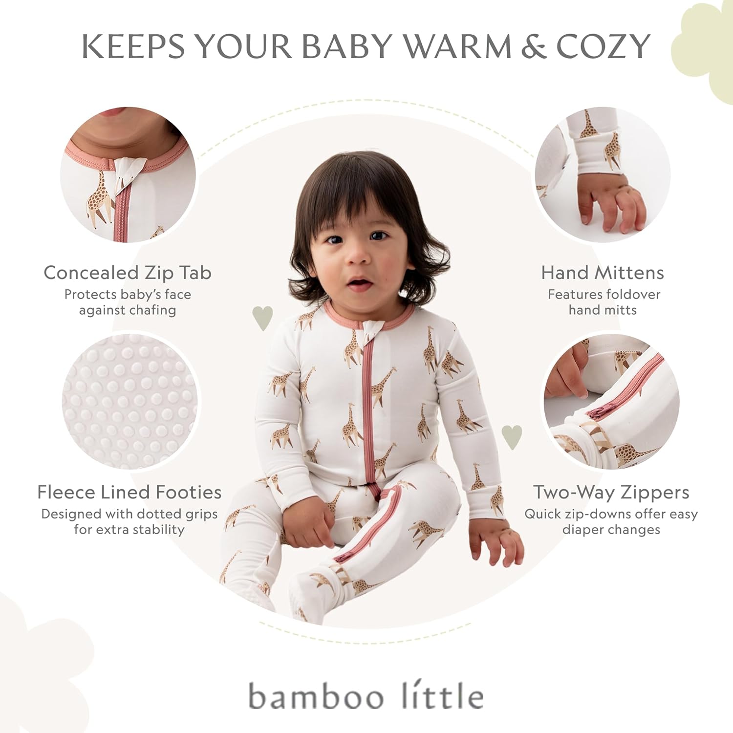 Bamboo Little Soft Baby Pjs for Girls