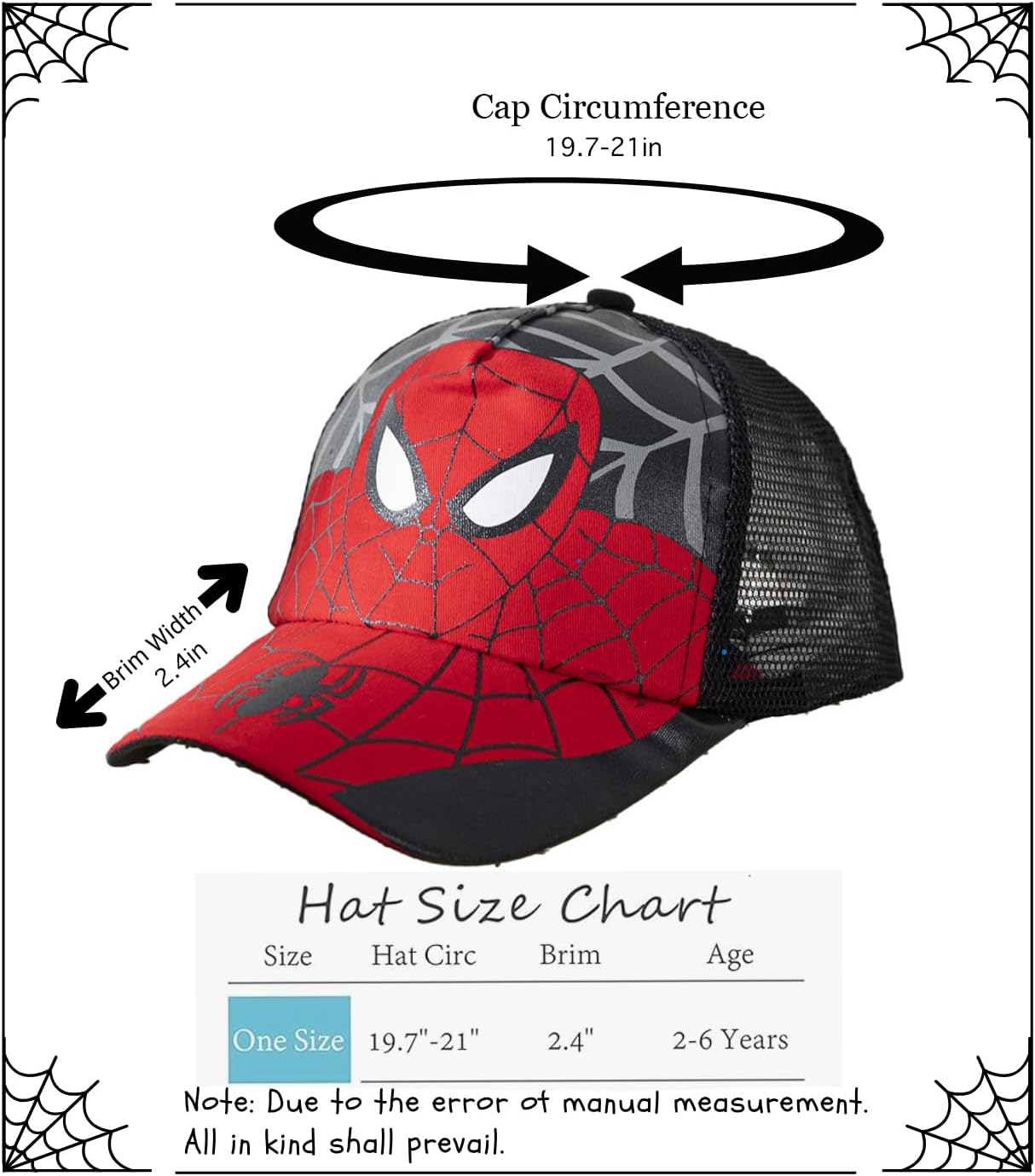 Unisex Kids Spidey-Style Baseball Hat