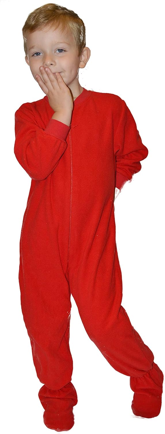 Big Feet Pajama Red Fleece Onesie