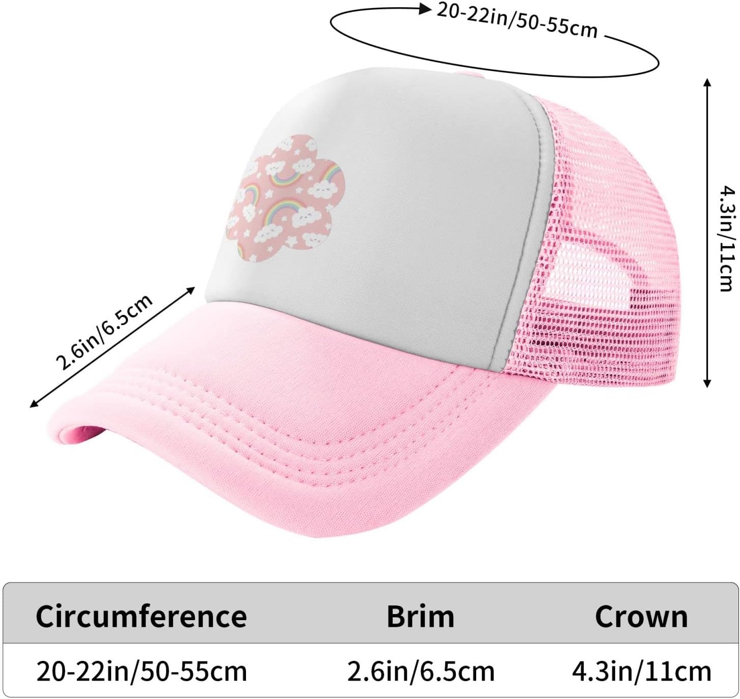 Kids Baseball Cap Ages 4-10 Adjustable Breathable