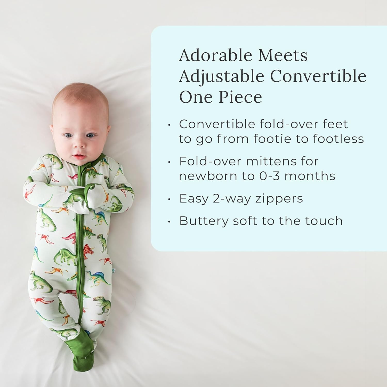 Posh Peanut Convertible Baby Sleepers Footless Pajamas for Boys Girls