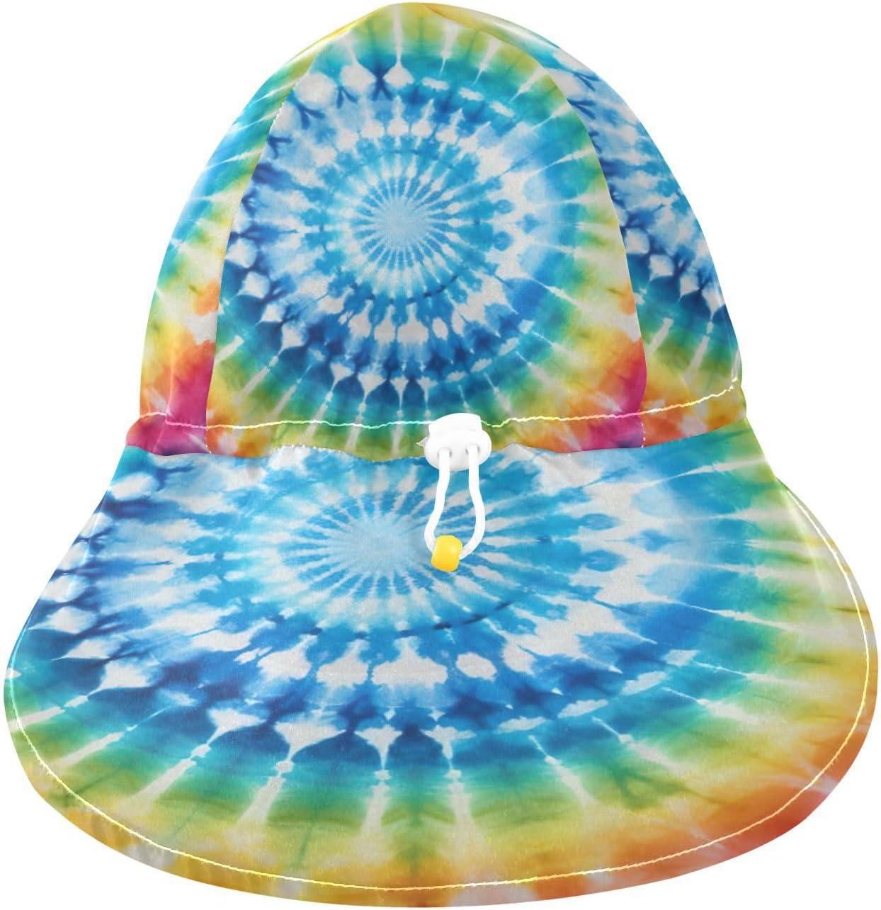 Adjustable Rainbow Tie Dye Baby Sun Hat UPF 50