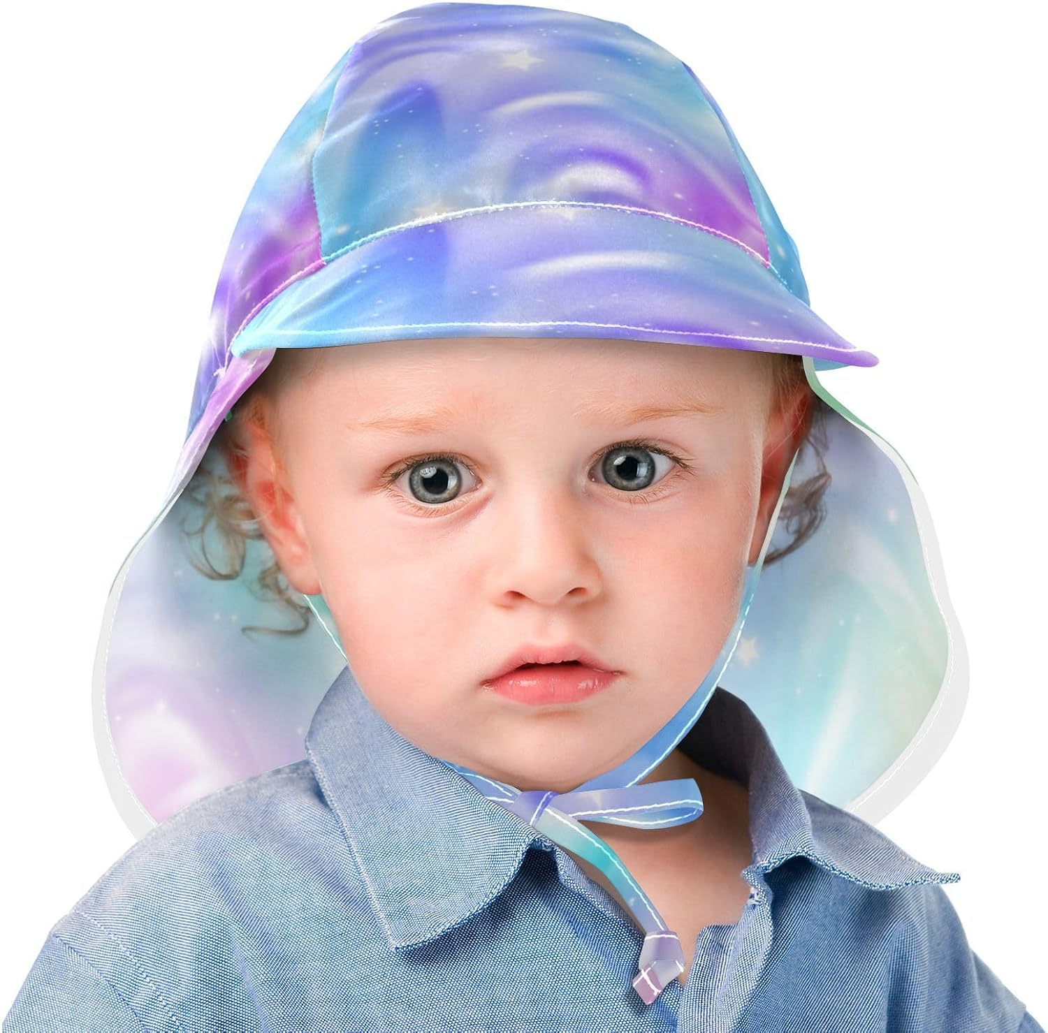 WIFIU Baby Sun Hat for Girls Boys Rainbow Waves 2-4T