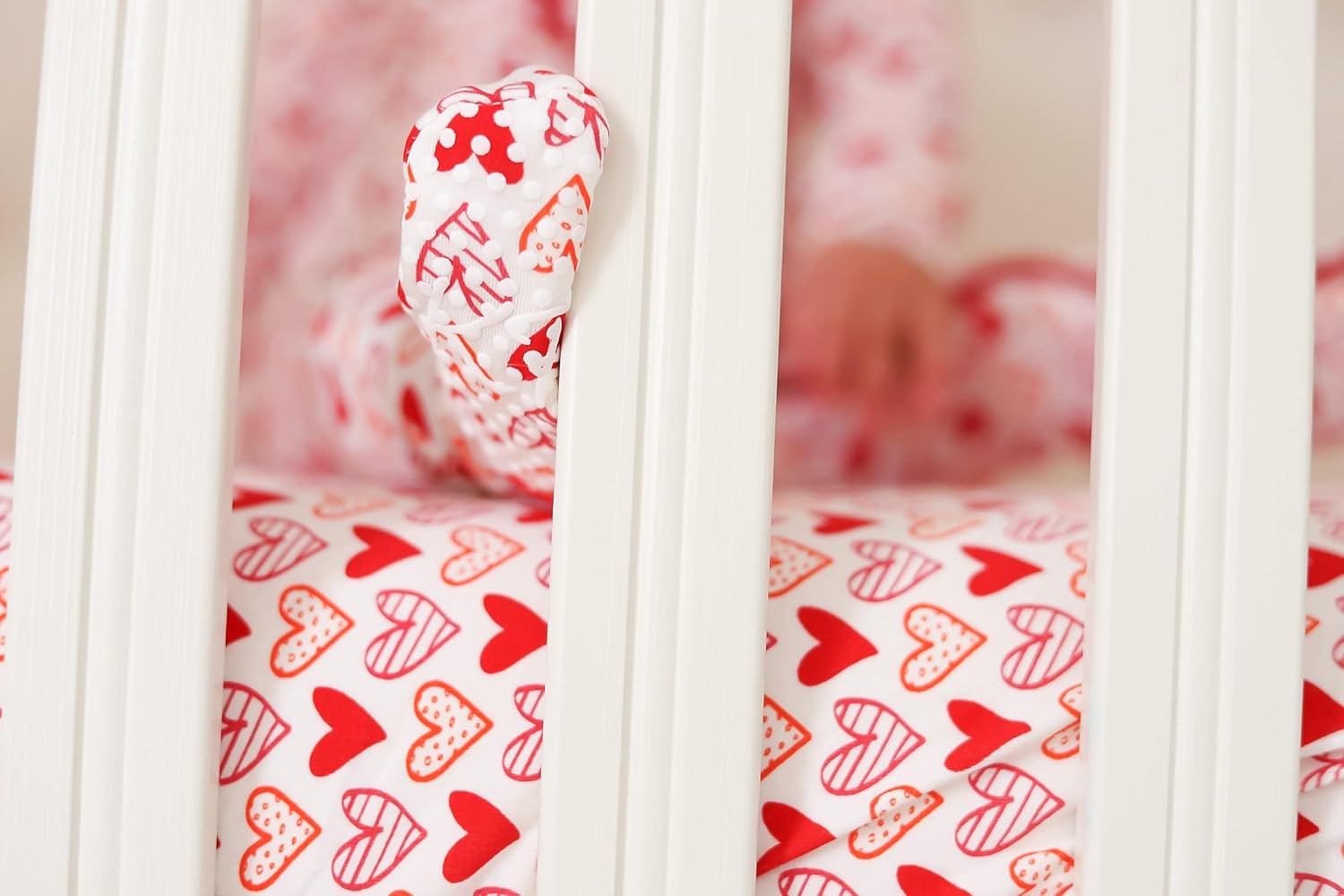 Perfect Valentines Day Footies for Baby - Soft Stretchy and Cozy
