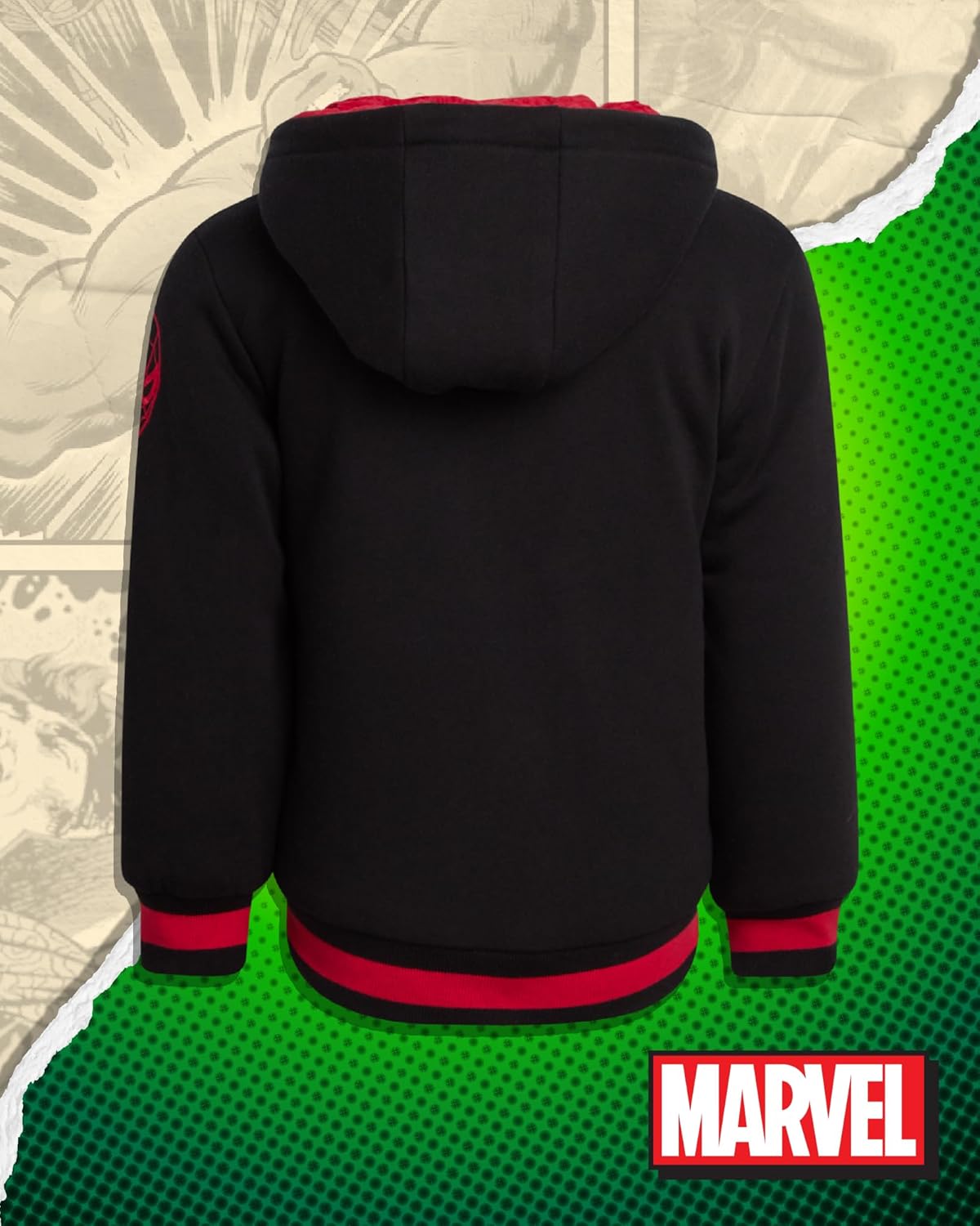 Marvel Boys Zip-Up Hoodie - Avengers Spider-Man Fleece Sweatshirt 3T-7