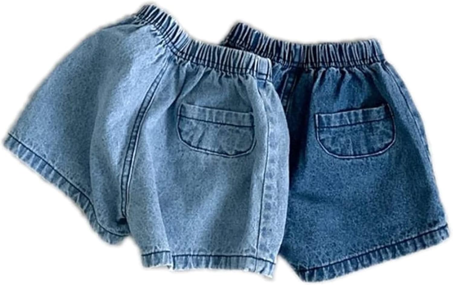 EISHOW Unisex Denim Bloomers Shorts 2pcs Set for 0-3 Years