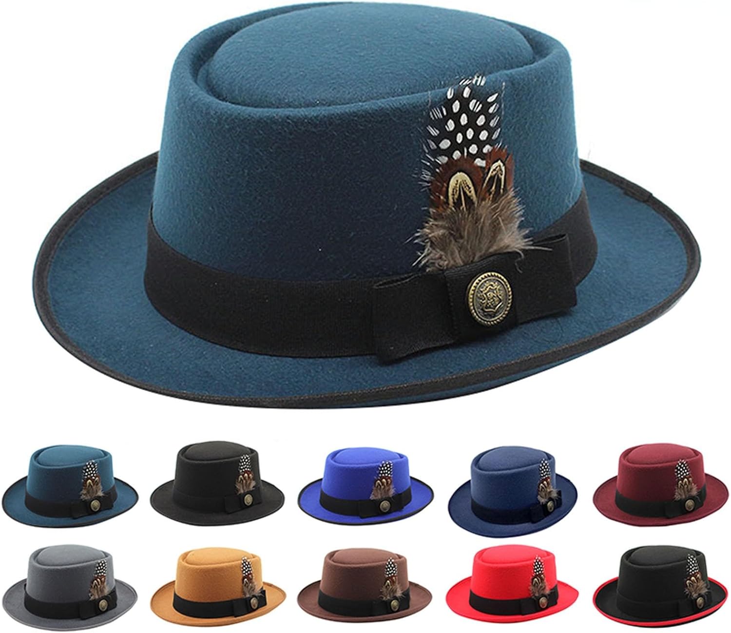 Stylish Short Brim Fedora Hats for Men Women