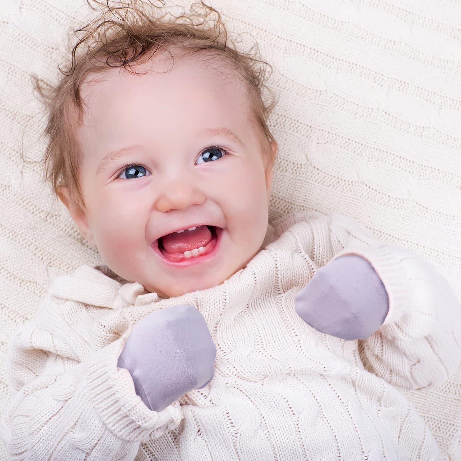 Geyoga 12 Pairs Newborn Baby Mittens for 0-6 Months