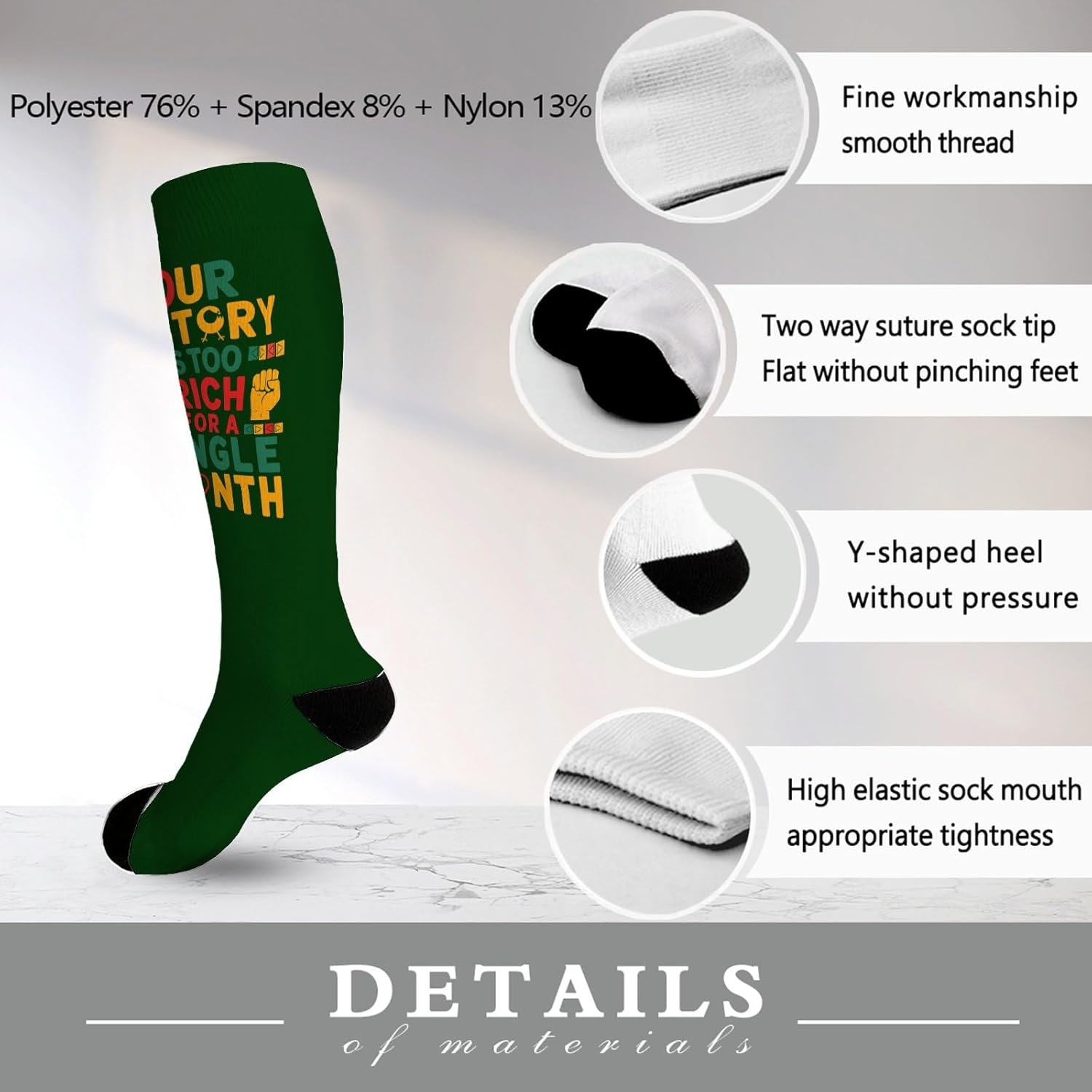 Casual Fun Thigh-High Socks for Men Women