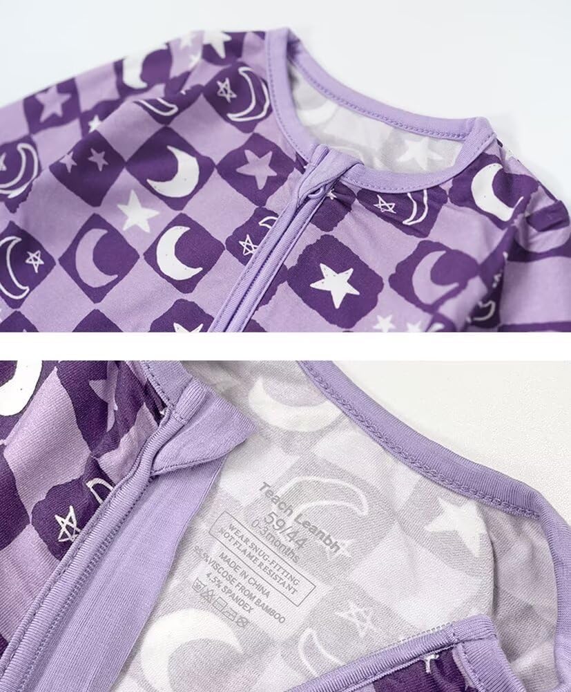 Teach Leanbh Baby Bamboo Viscose Pajamas with Mittens and Feet Cuffs