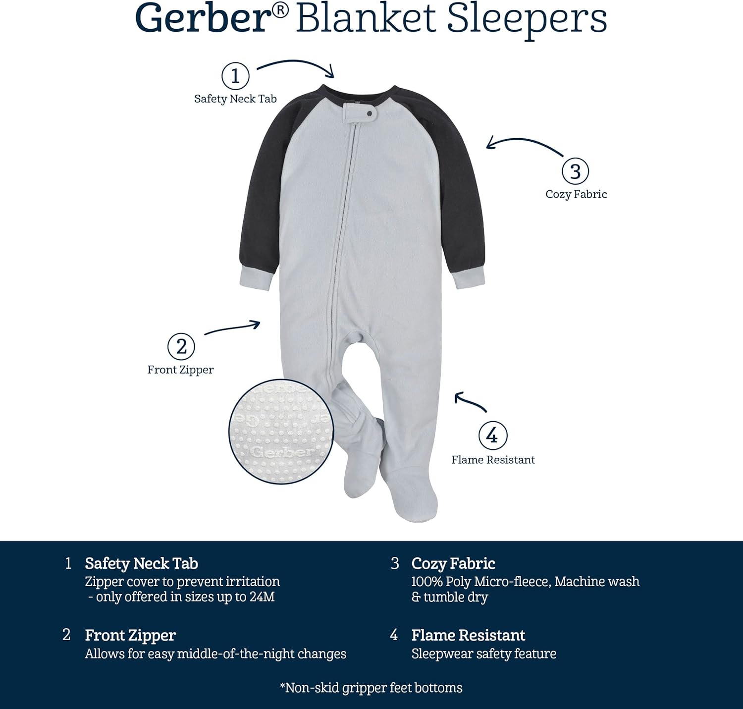 Gerber Toddler Pajamas Set - Flame-Resistant Soft Fleece 2-Pack