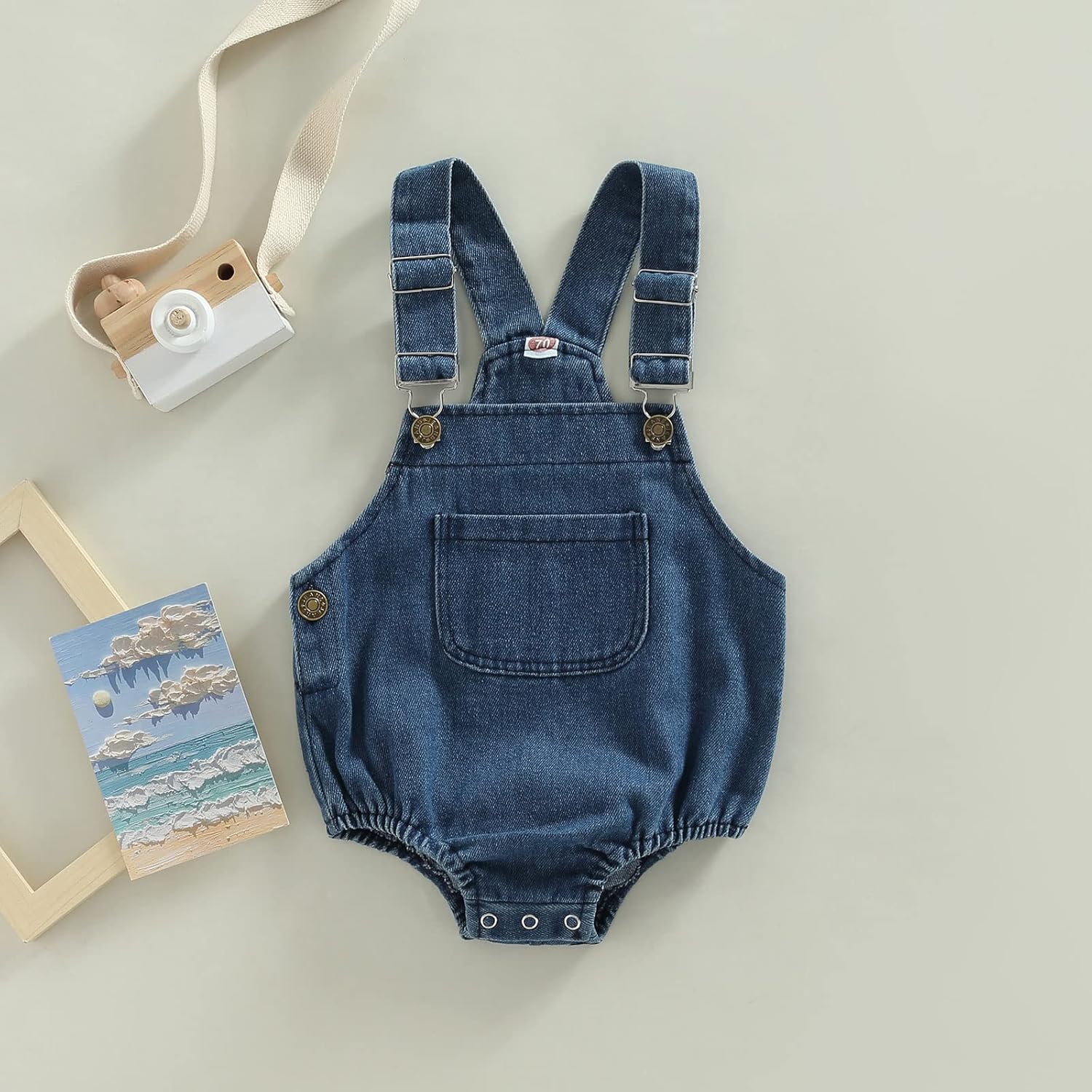 BULINGNA Boys and Girls Denim Romper for Summer