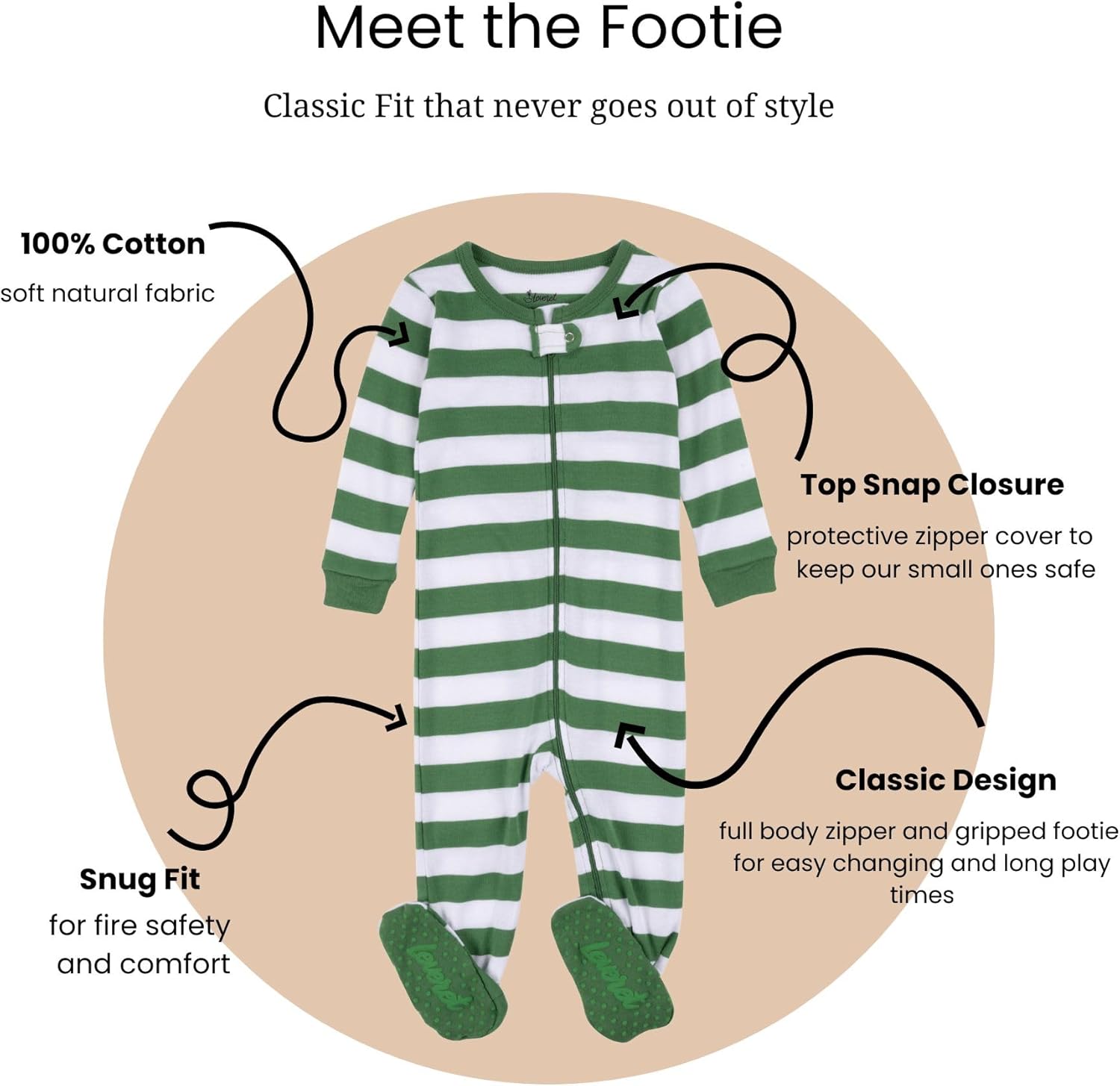 Leveret Kids Pajamas - Safe Soft and comfy for babies
