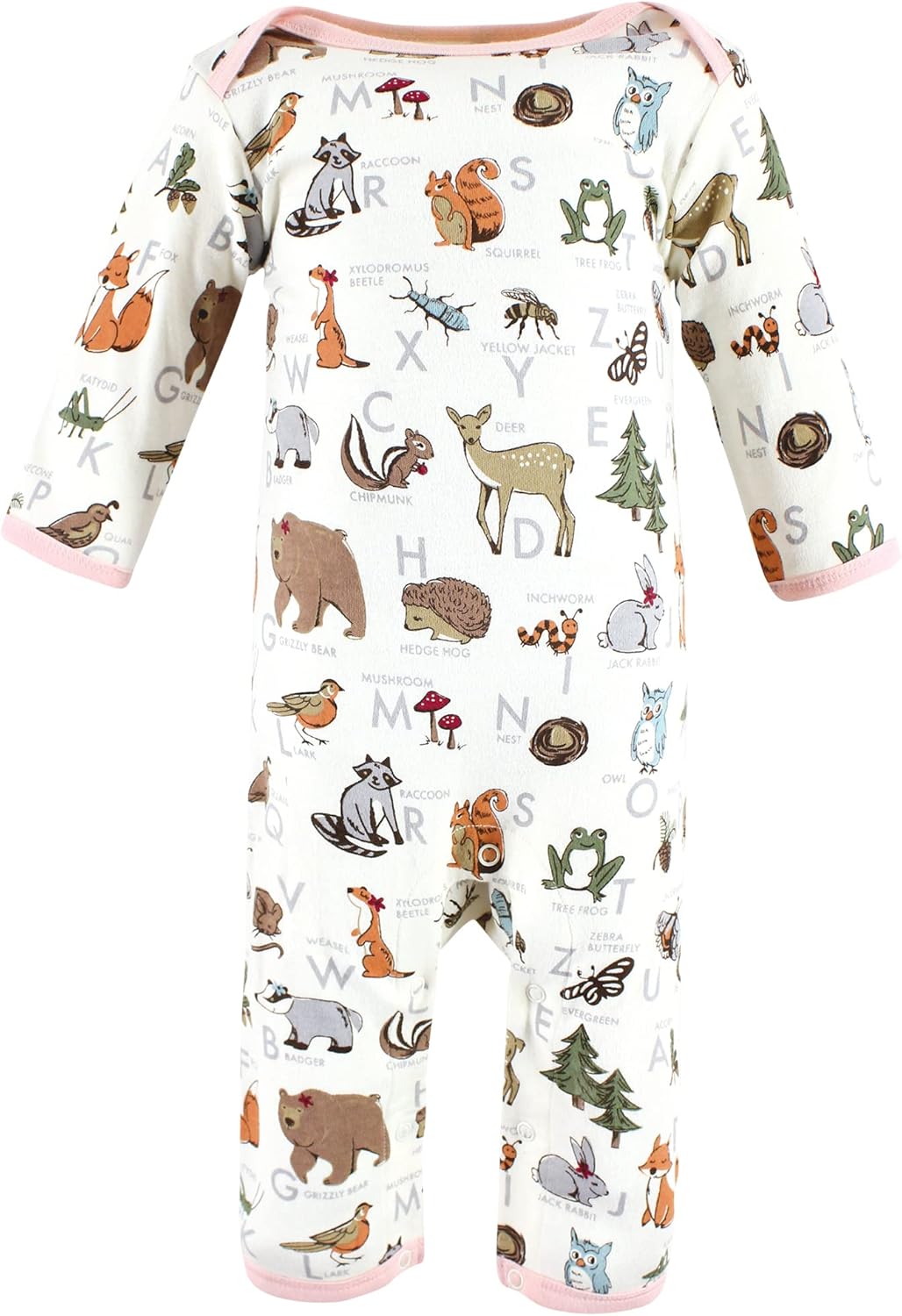 Touched by Nature Baby Girls Organic Cotton Coveralls