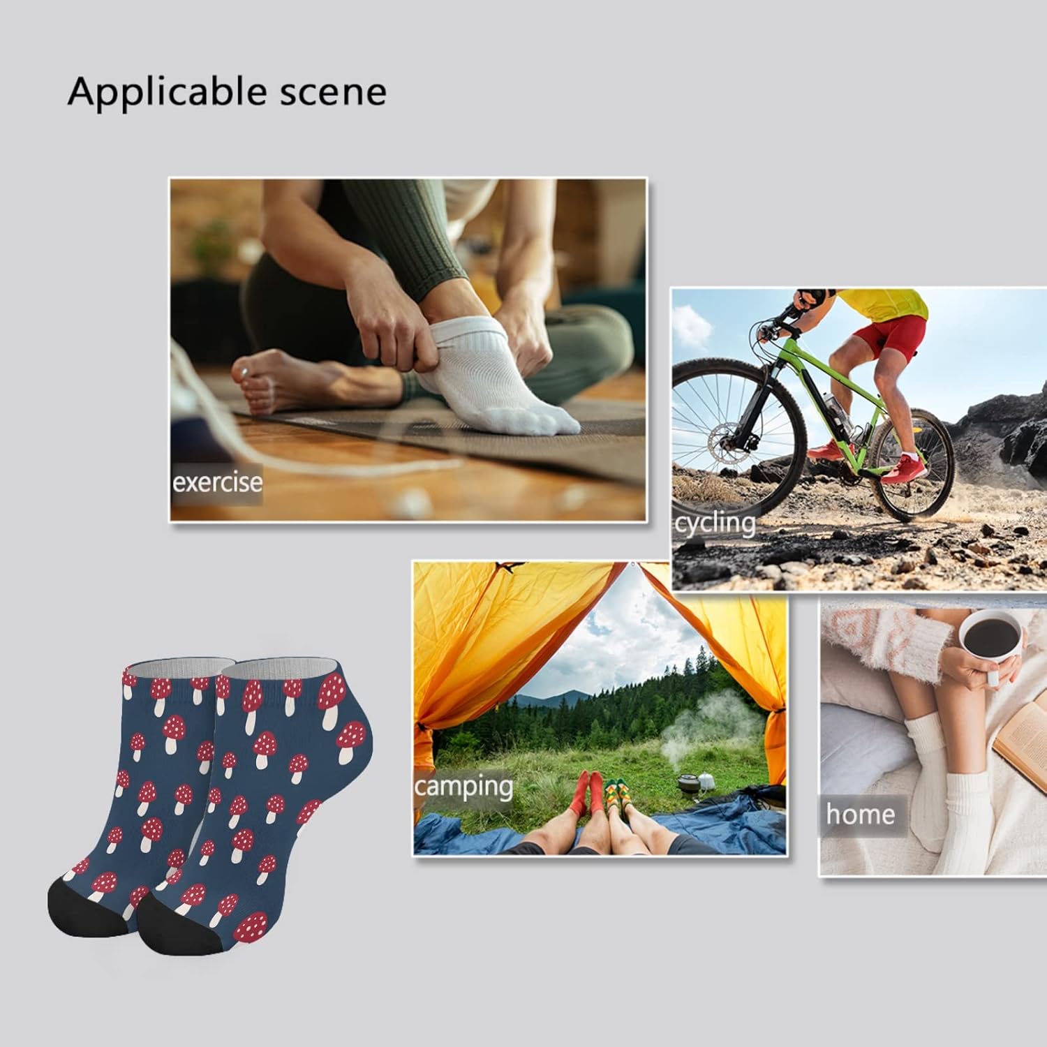Devor Mushroom Crew Socks