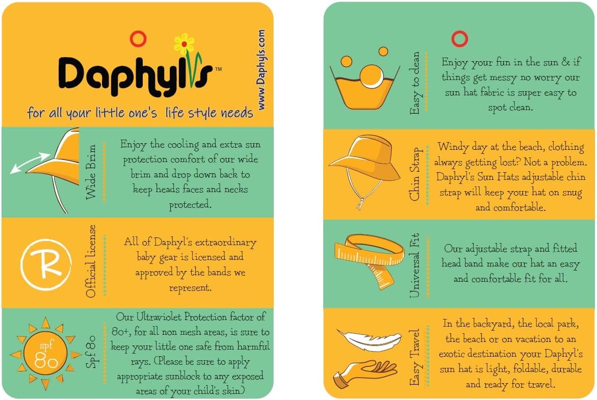 Daphyls The Beatles Kids UPF 50 Sun Protection Hat