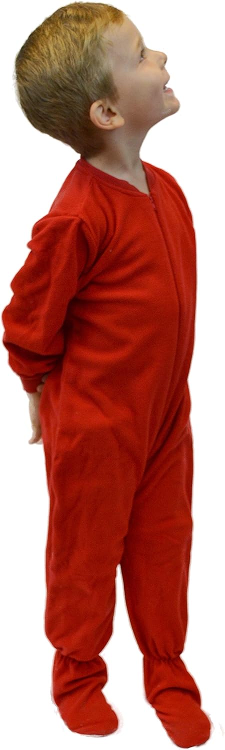Big Feet Pajama Red Fleece Onesie