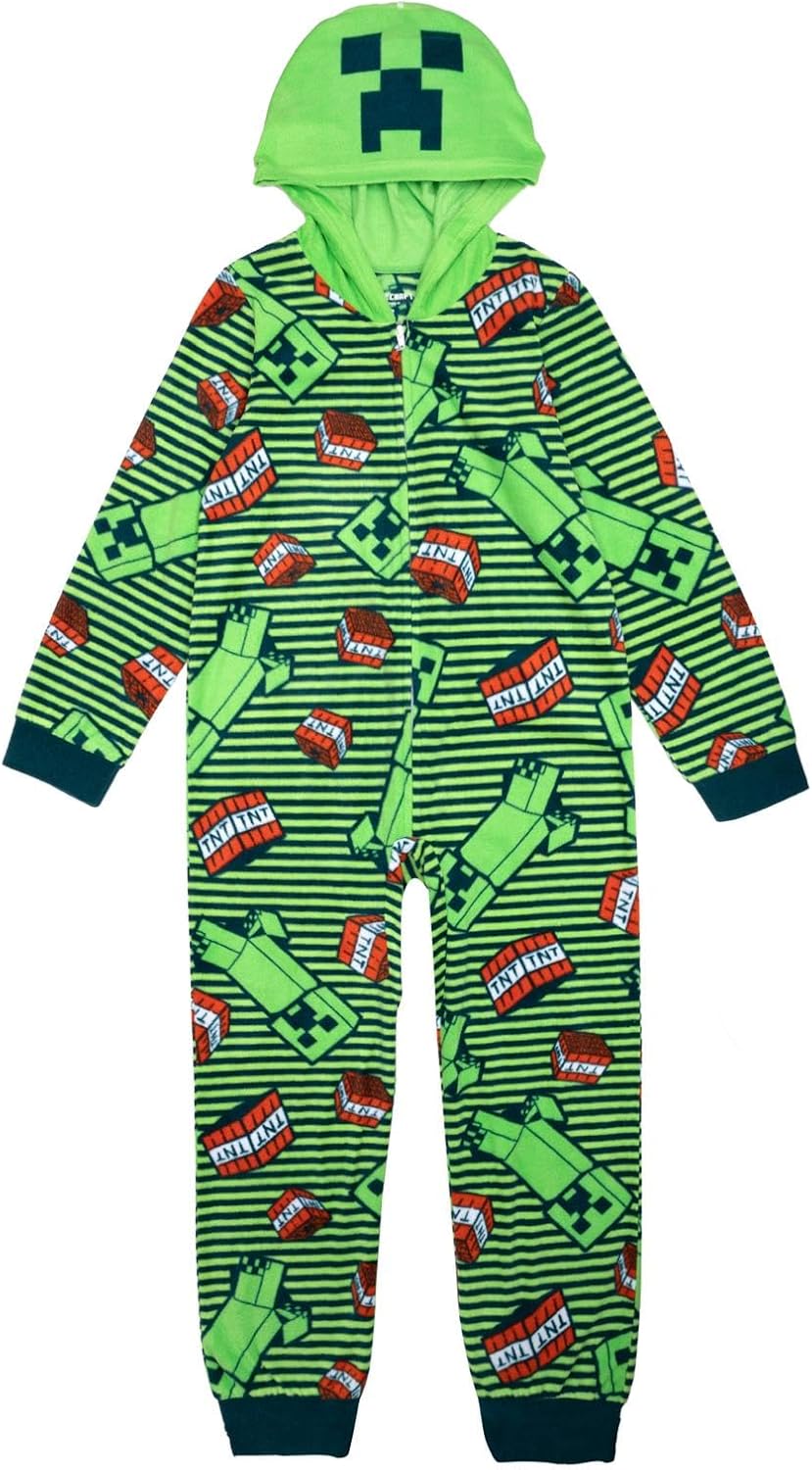 Minecraft Boys One-Piece Hooded Suit