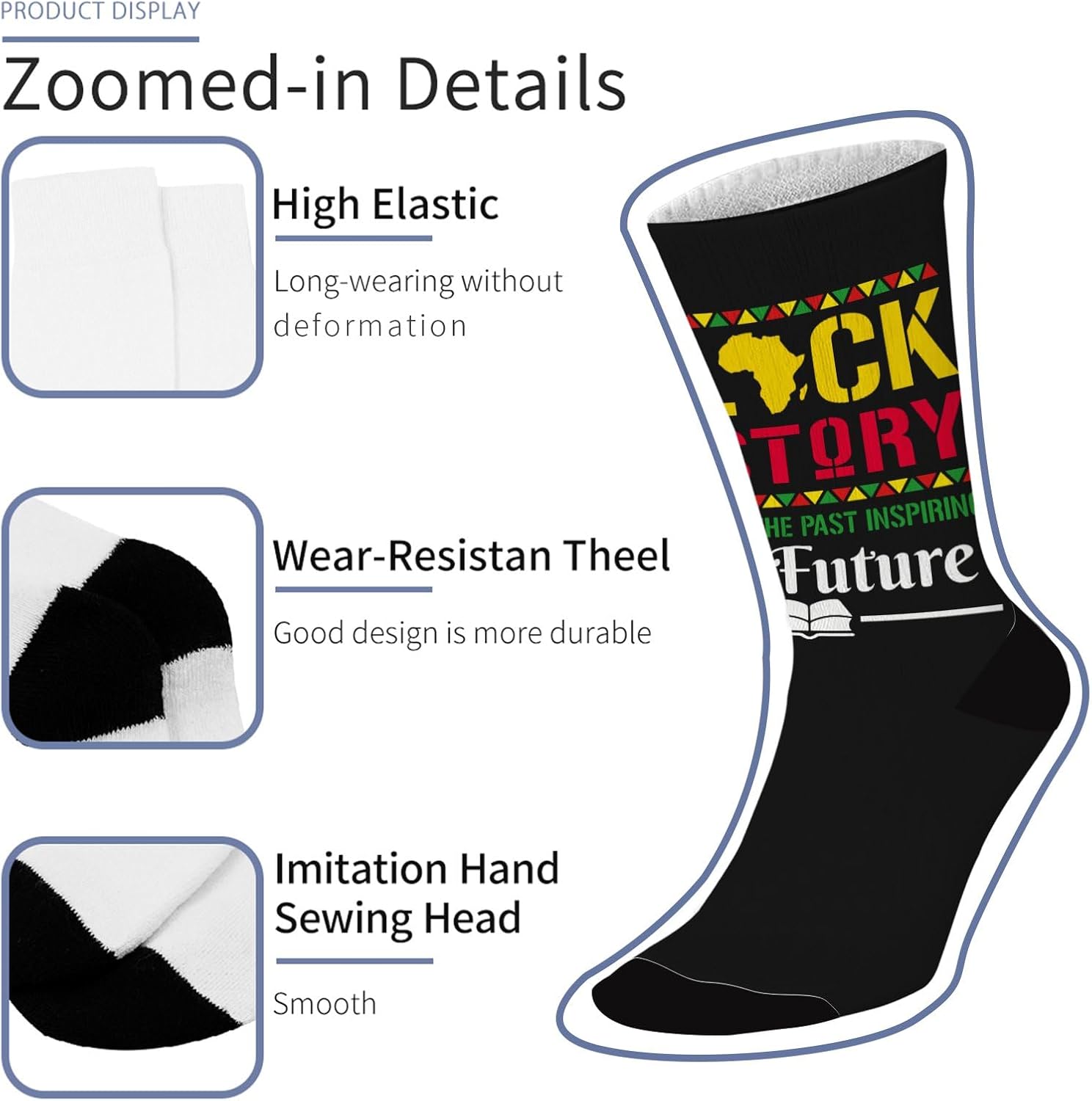 CasualGoalDelve DeepFun Teacher Socks Black History Month