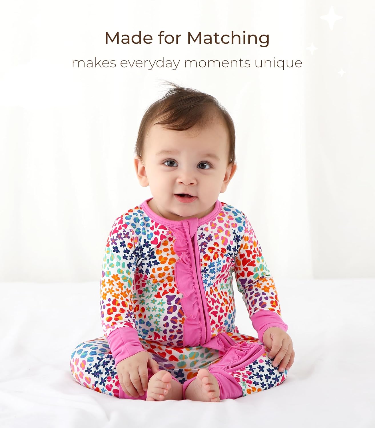 DREAMHALO Baby GirlRomper 2-Way Zipper Visco BAMBOO ROMPER
