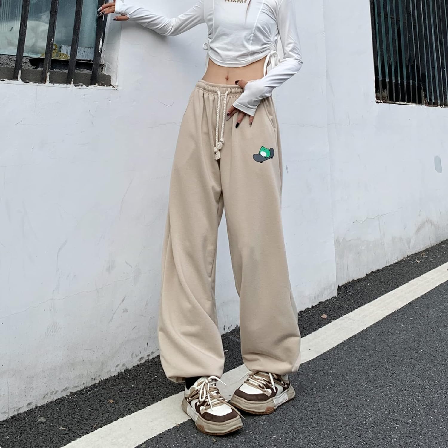 Skateboard Frog Womens Comfy sweatpants