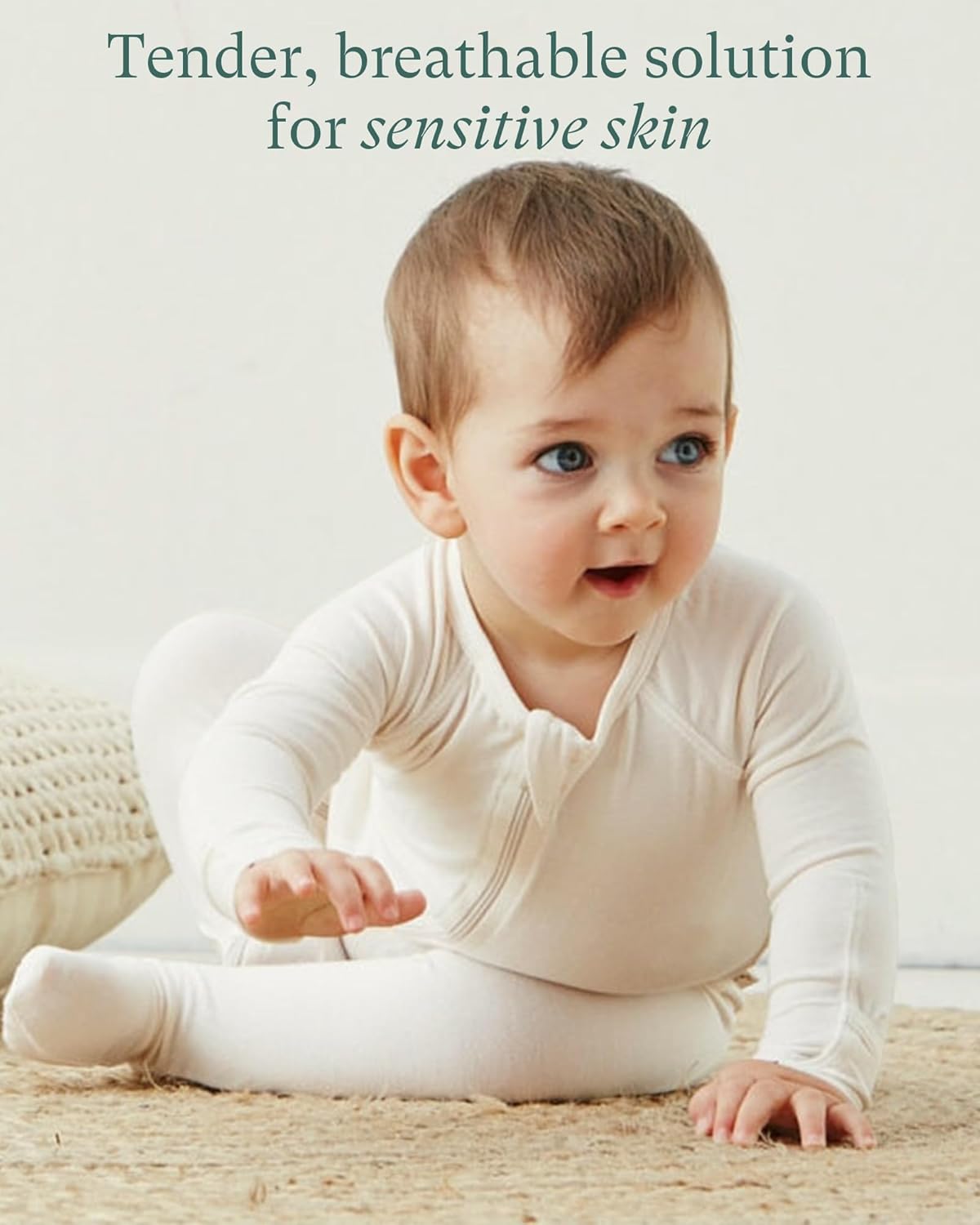 Moisture-Wicking Baby Pajamas with Double Zipper