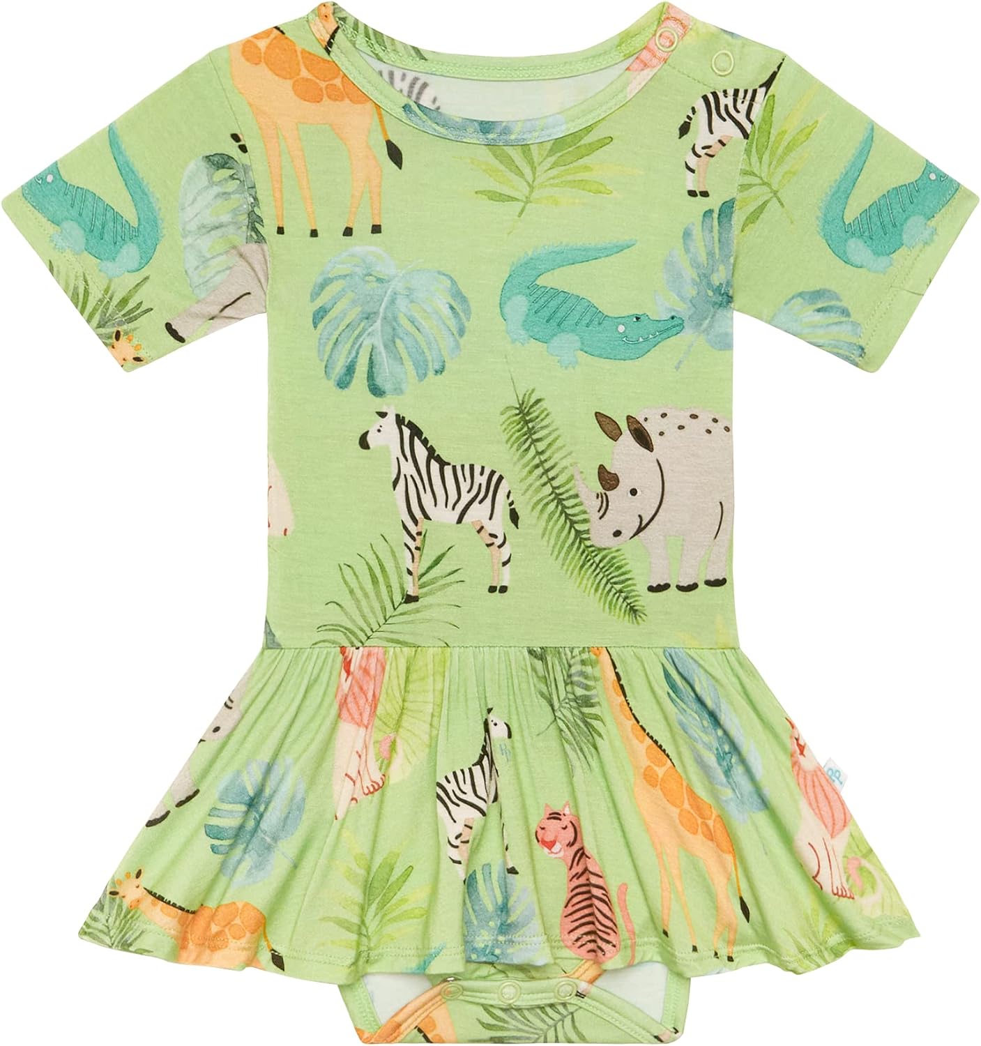 Posh Peanut Twirl Dress Bodysuit for Baby Girls