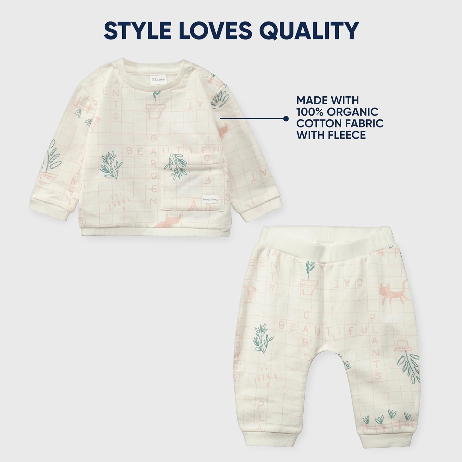 Newborn Soft Cotton Sleepsuit Button Pull-On Closure