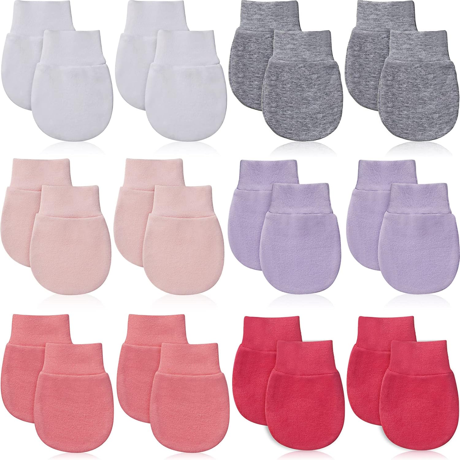 Geyoga 12 Pairs Newborn Baby Mittens for 0-6 Months