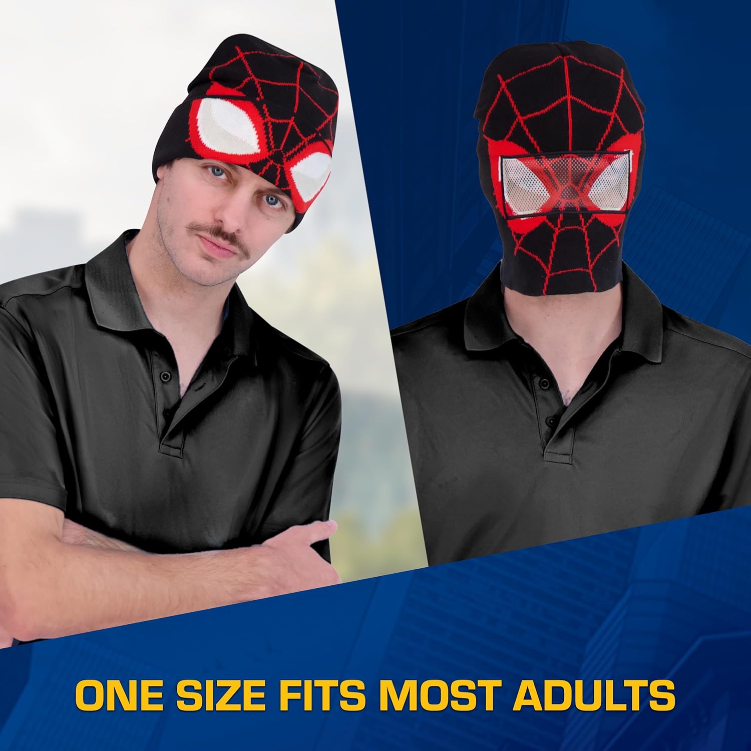 Miles Morales Spider-Man Roll Down Cuff Beanie Hat