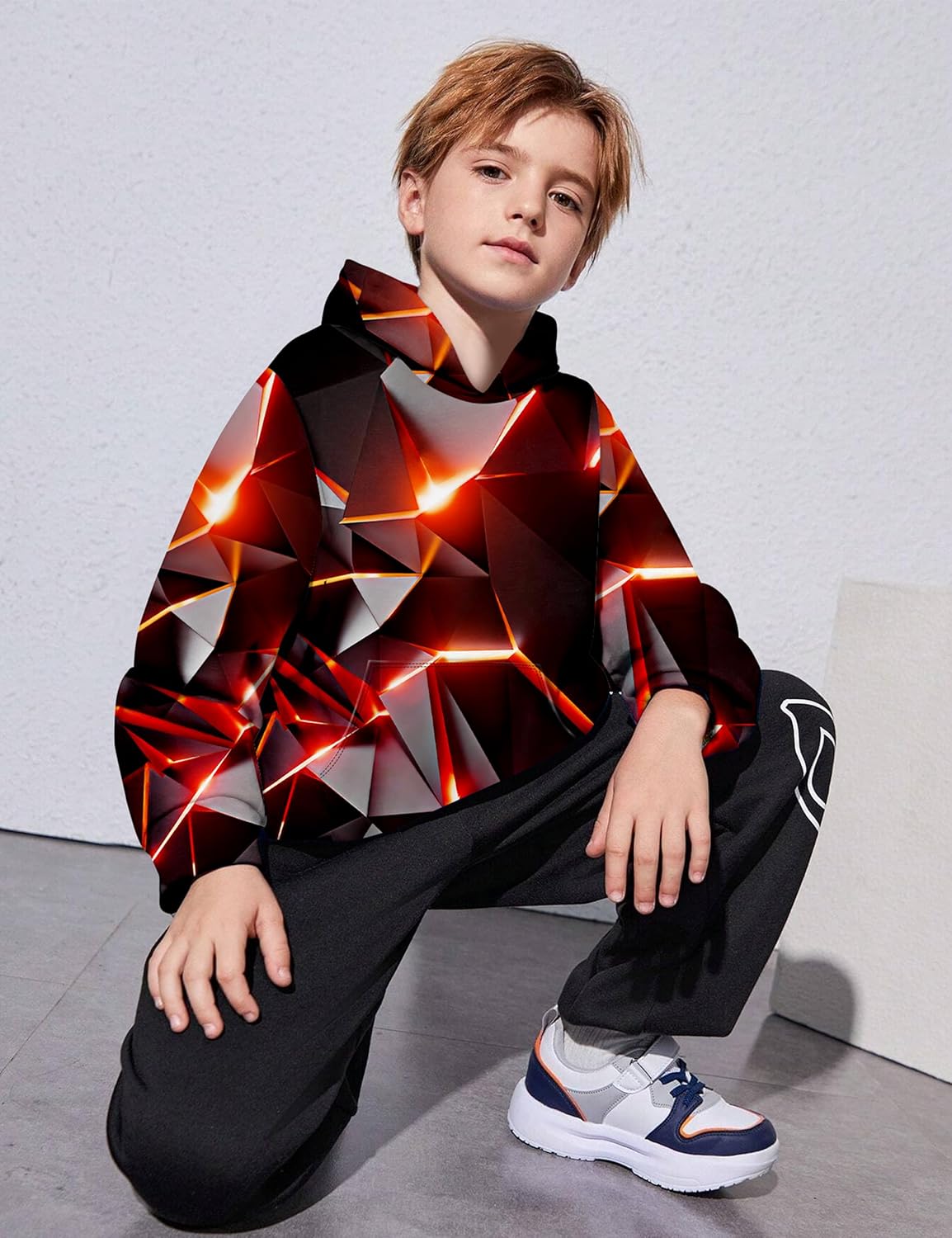 Premium 3D Print Graphic Pullover for Boys