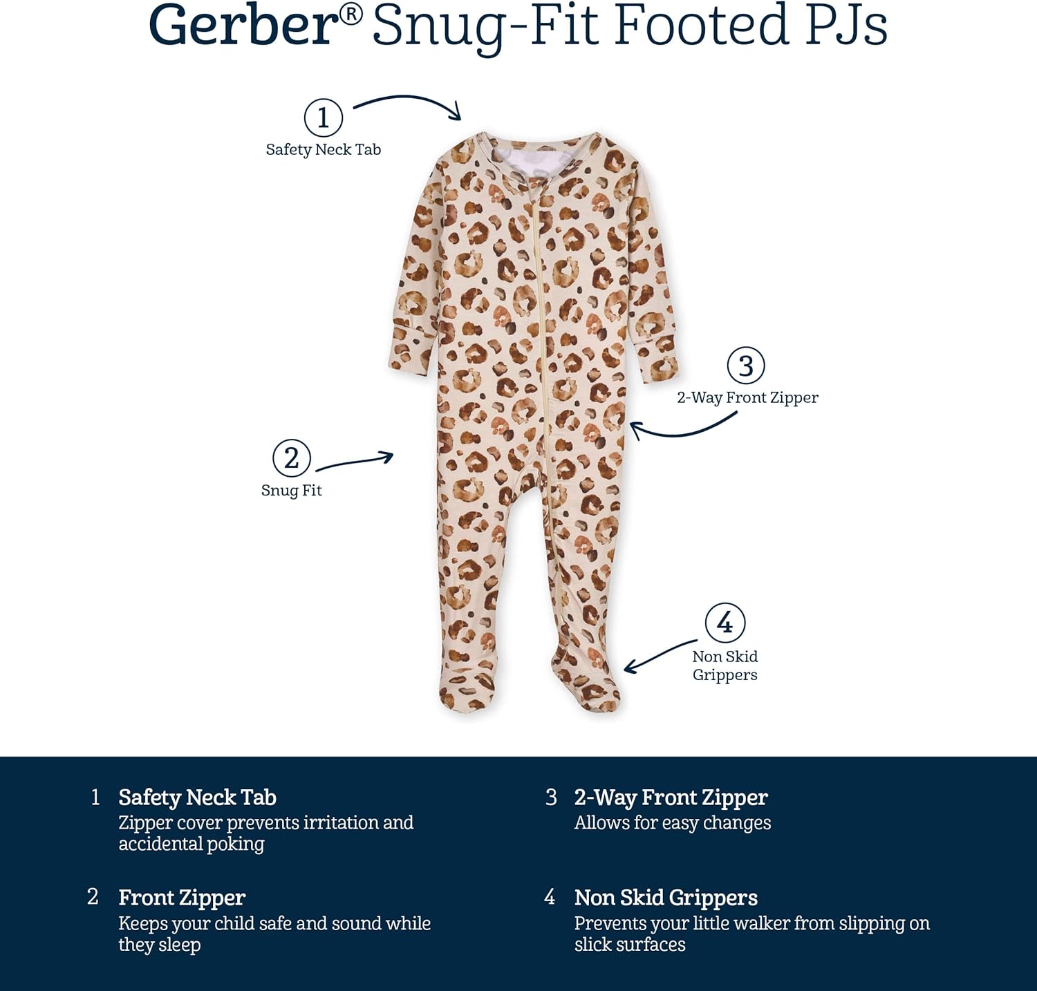 Gerber Baby Girls Butter-Soft Snug Fit Pajamas