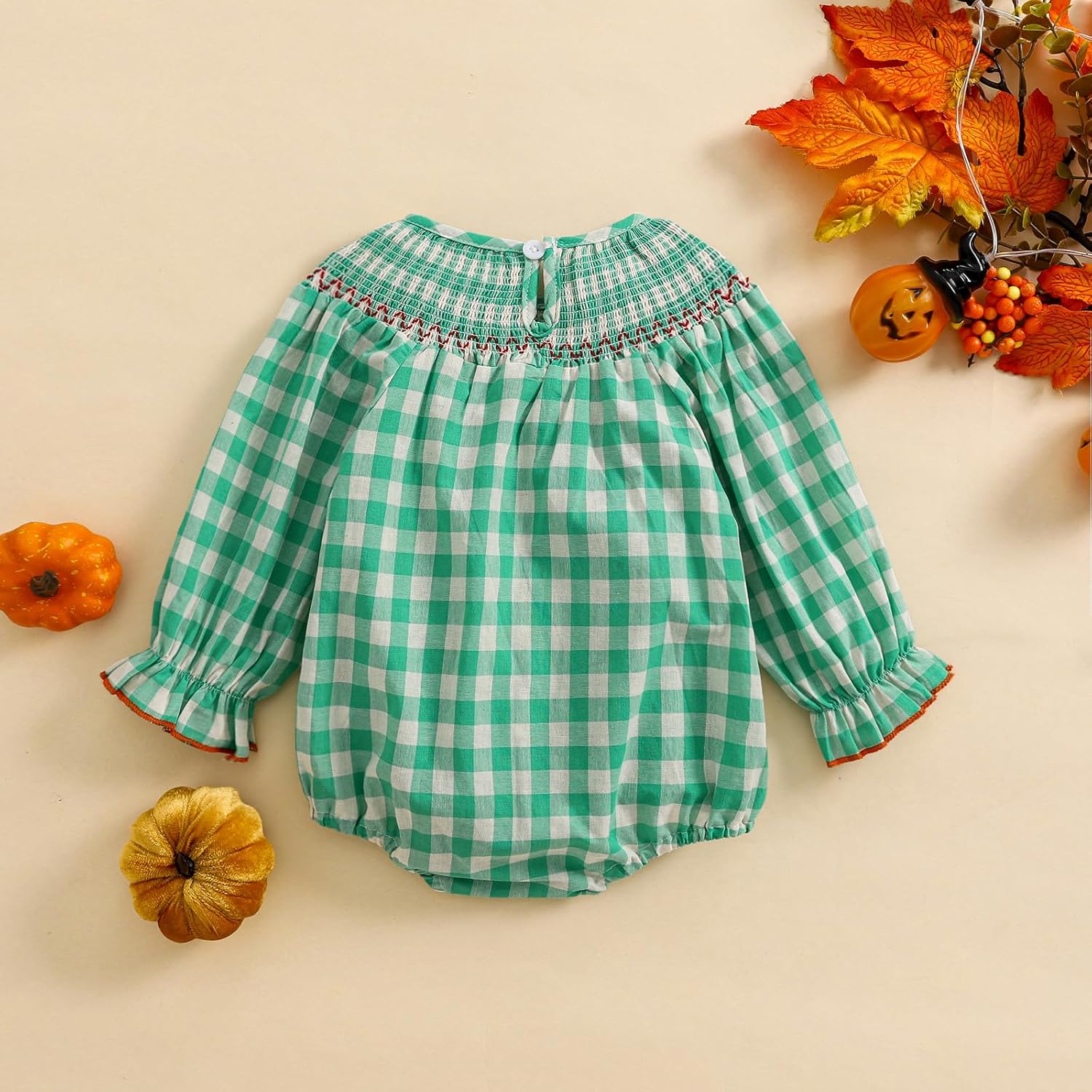 Pumpkin Plaid Romper Hello Pumpkin Baby Festive Bestie Sp Halloween Softy ToddlerRowsrows