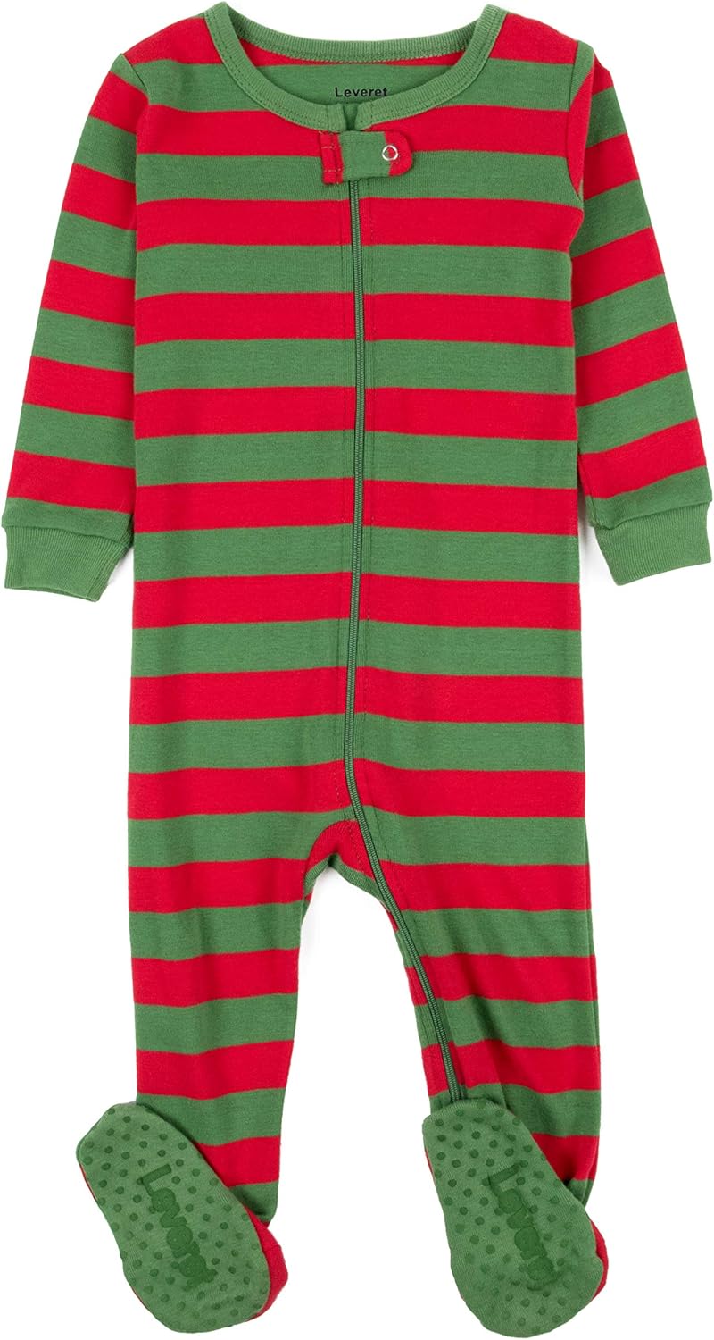 Leveret Kids Pajamas Soft 100 Cotton Sleepwear for Baby BoysGirls Matching Sets