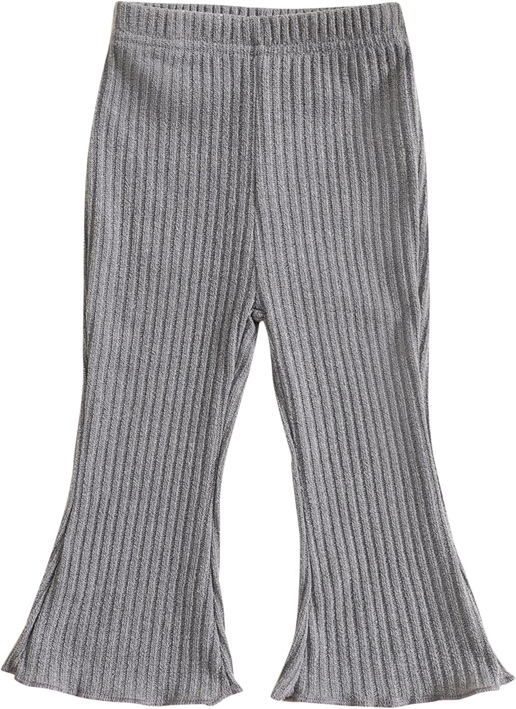 Flared Ribbed Flage pants for Baby Girls - Set of 3