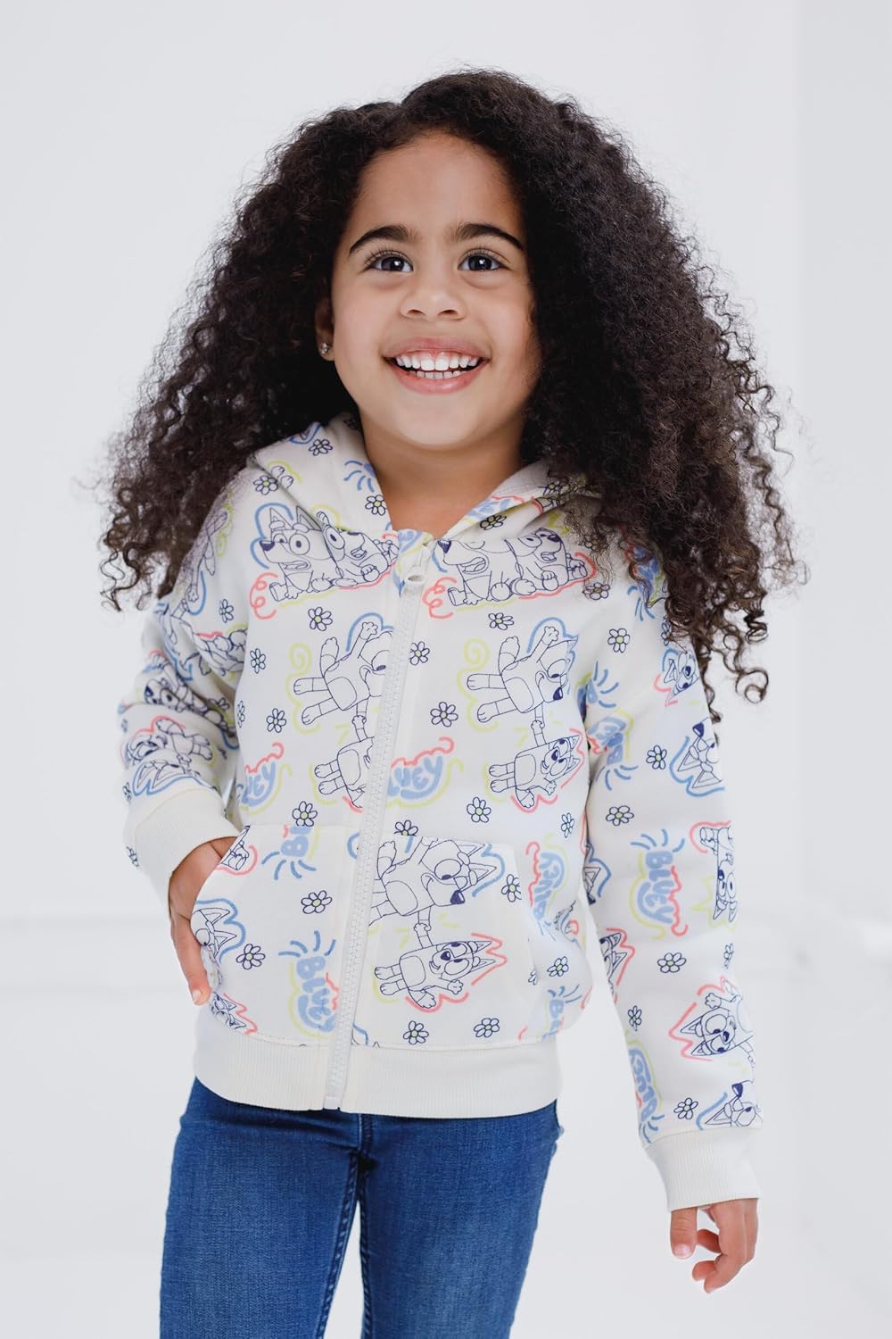 Bluey Cozy Sherpa Zip-Up Hoodie Toddler Big Kids