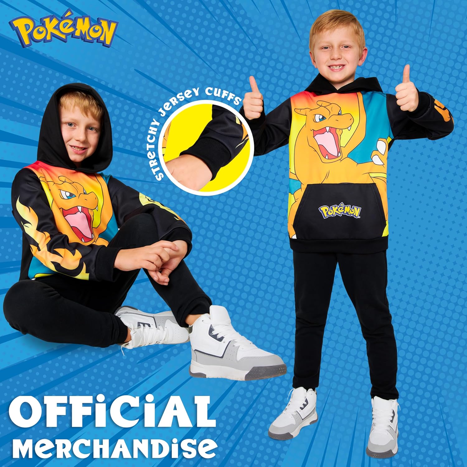 Pokemon Kids Warm Pikachu hoodie for Boys Teens