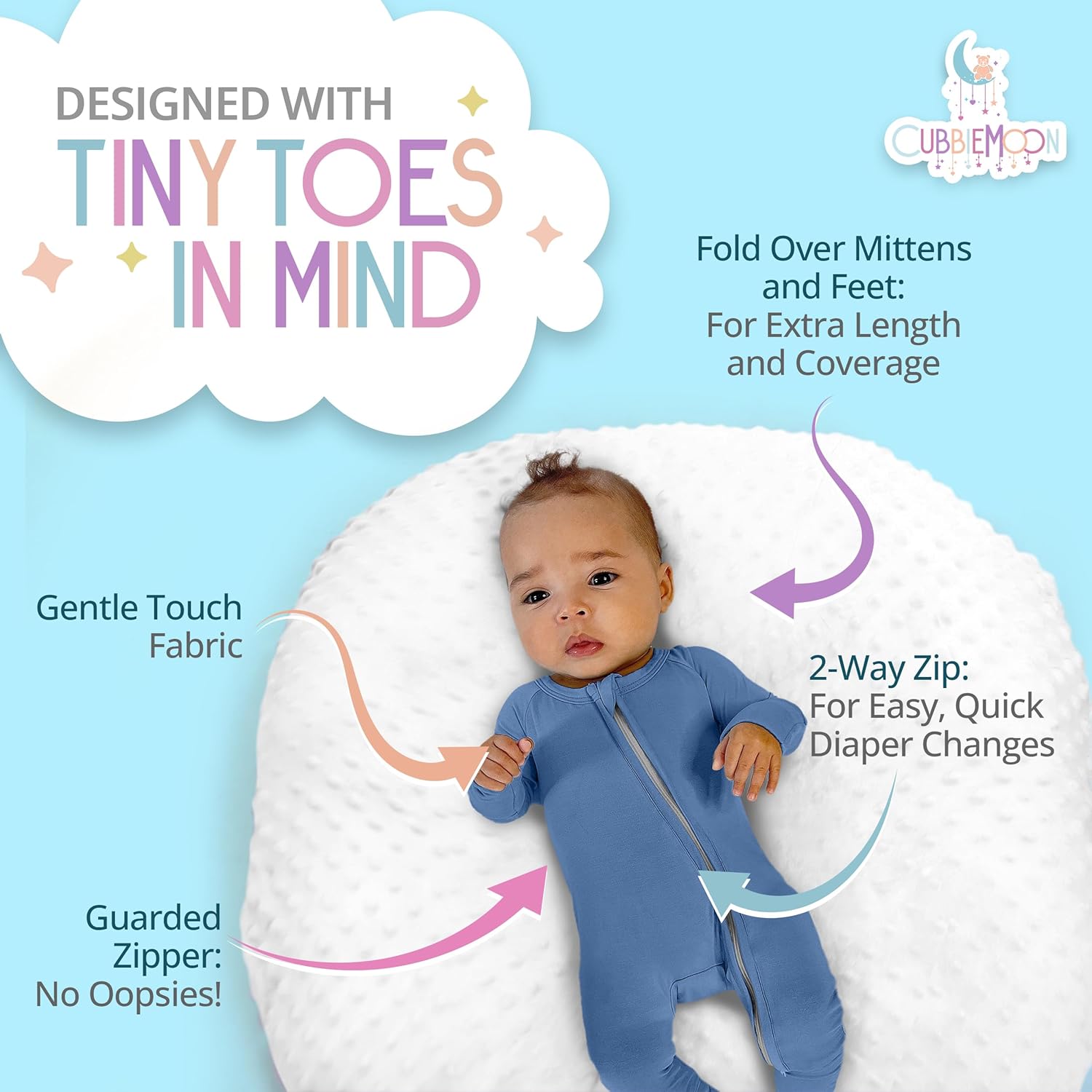 2-Pack Bamboo Viscose Baby Sleepers