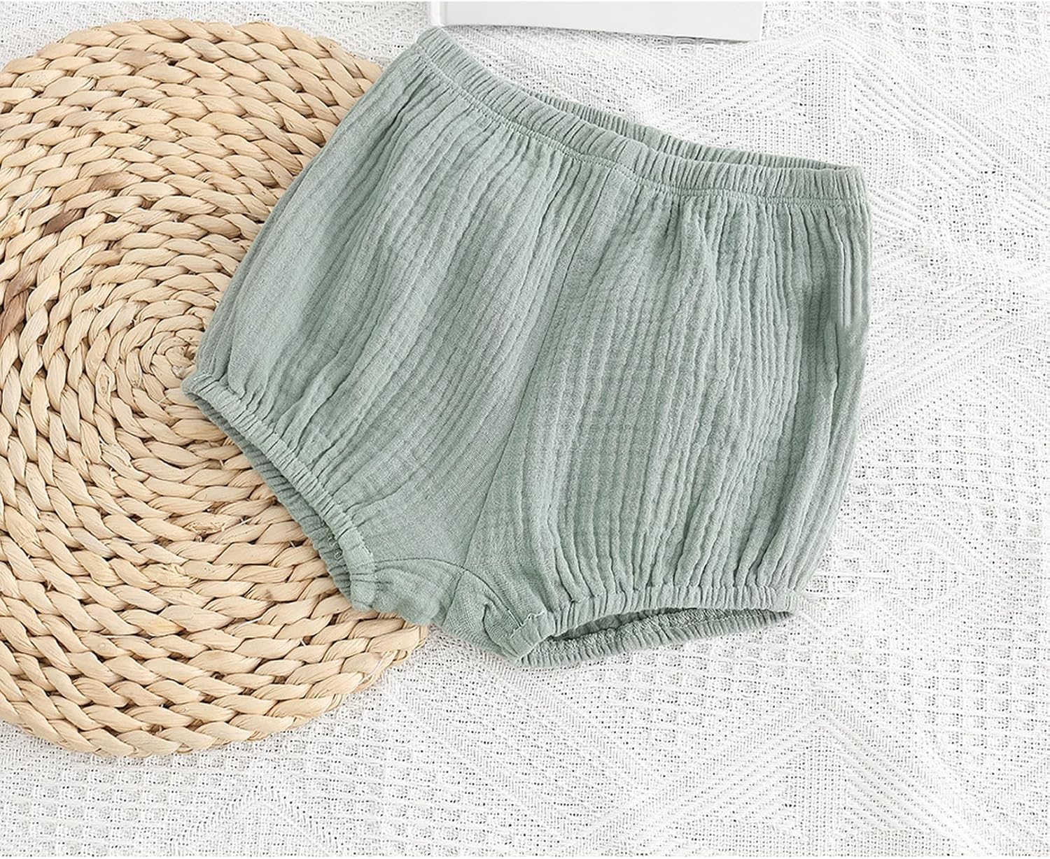 EISHOW Infant Soft Cotton Linen Bloomers 3-Pack