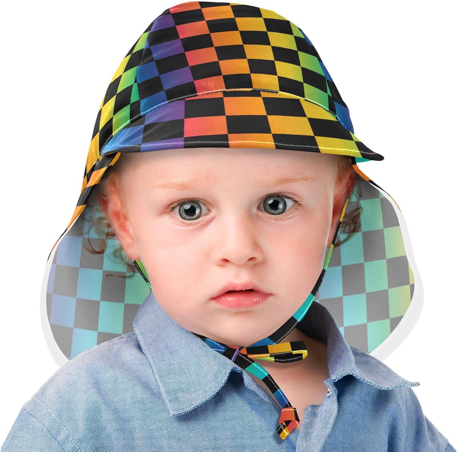 Baby Sun Hat for Girls Boys with Cool Iridescent Design