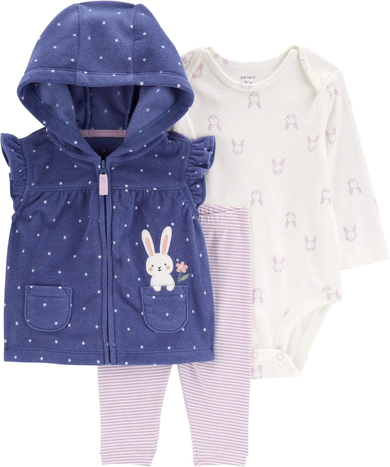 Carters Baby Girls 3-Piece Softest Vest Little Jacket Set