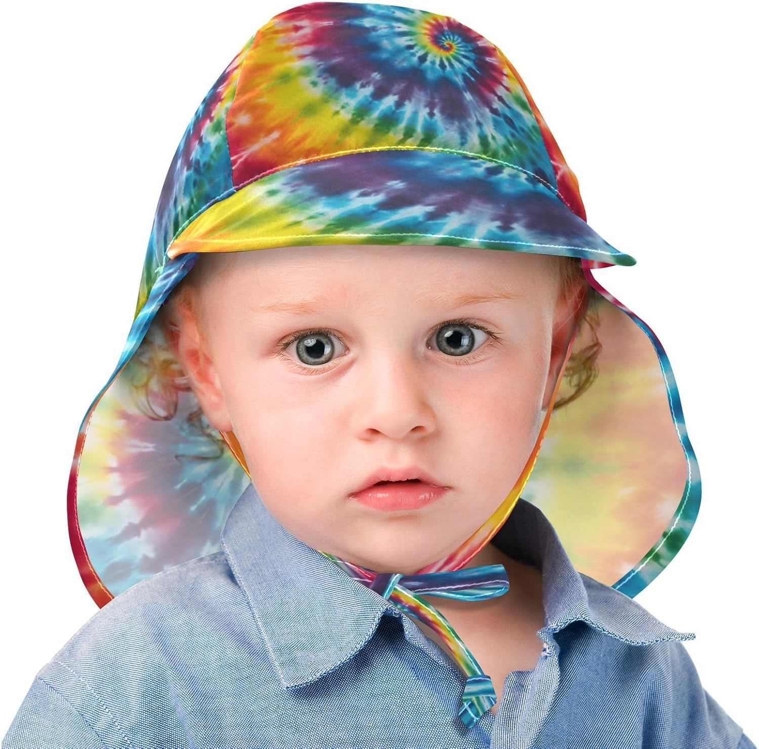 Emelivor Tie-Dye Spiral Baby Sun Hat UPF 50