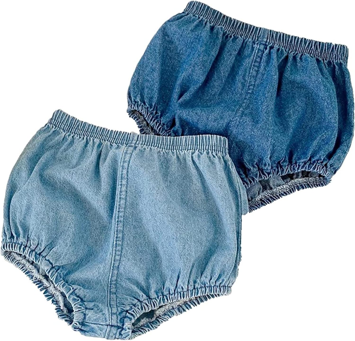 EISHOW Baby Denim Bloomers 2pcs Shorts Set for 0-3 Years