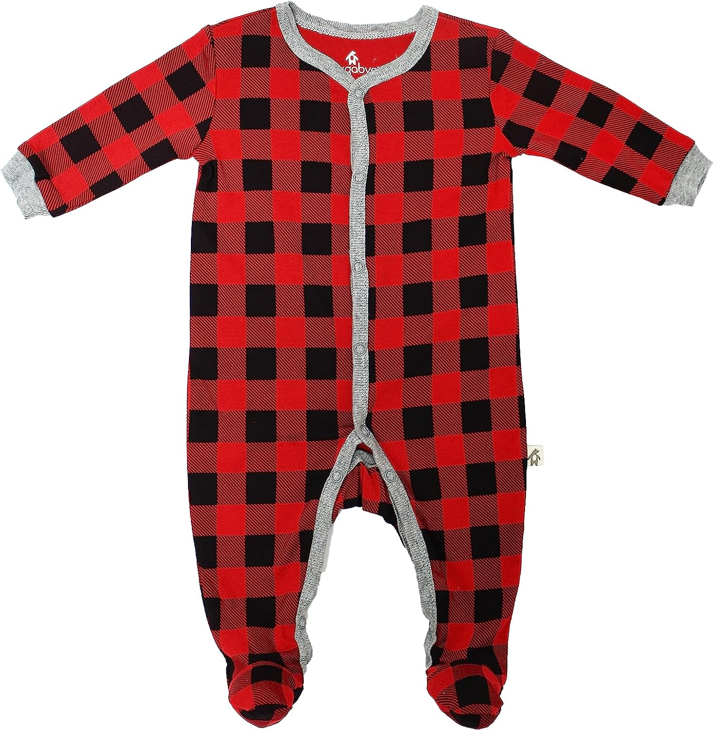 Stylish Comfy Baby Buffalo Plaid Footed Sleepie