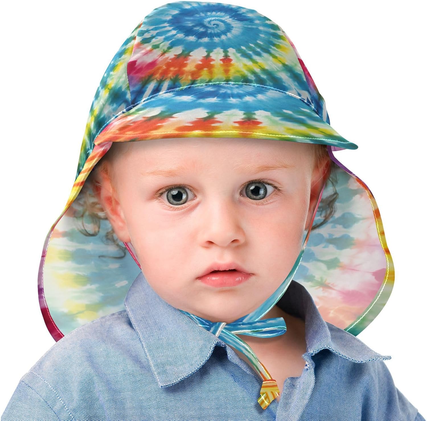 Emelivor Rainbow Tie Dye Spiral Baby Sun Hat