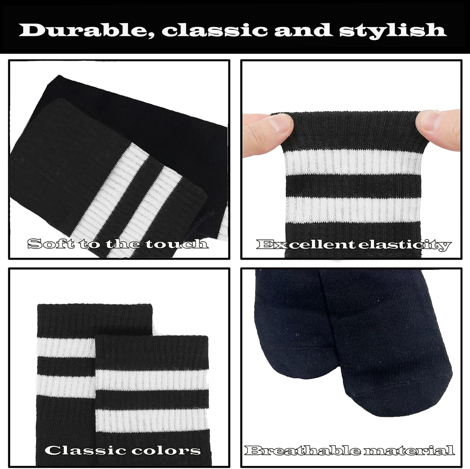 Knee-High Soccer Football Socks for Kids