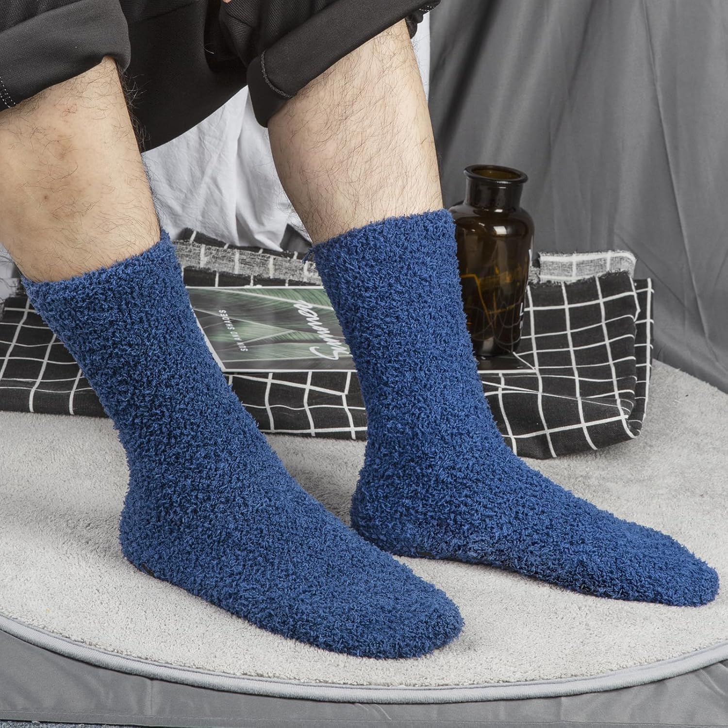 Mens Fuzzy Socks for Winter Cozy Comfort