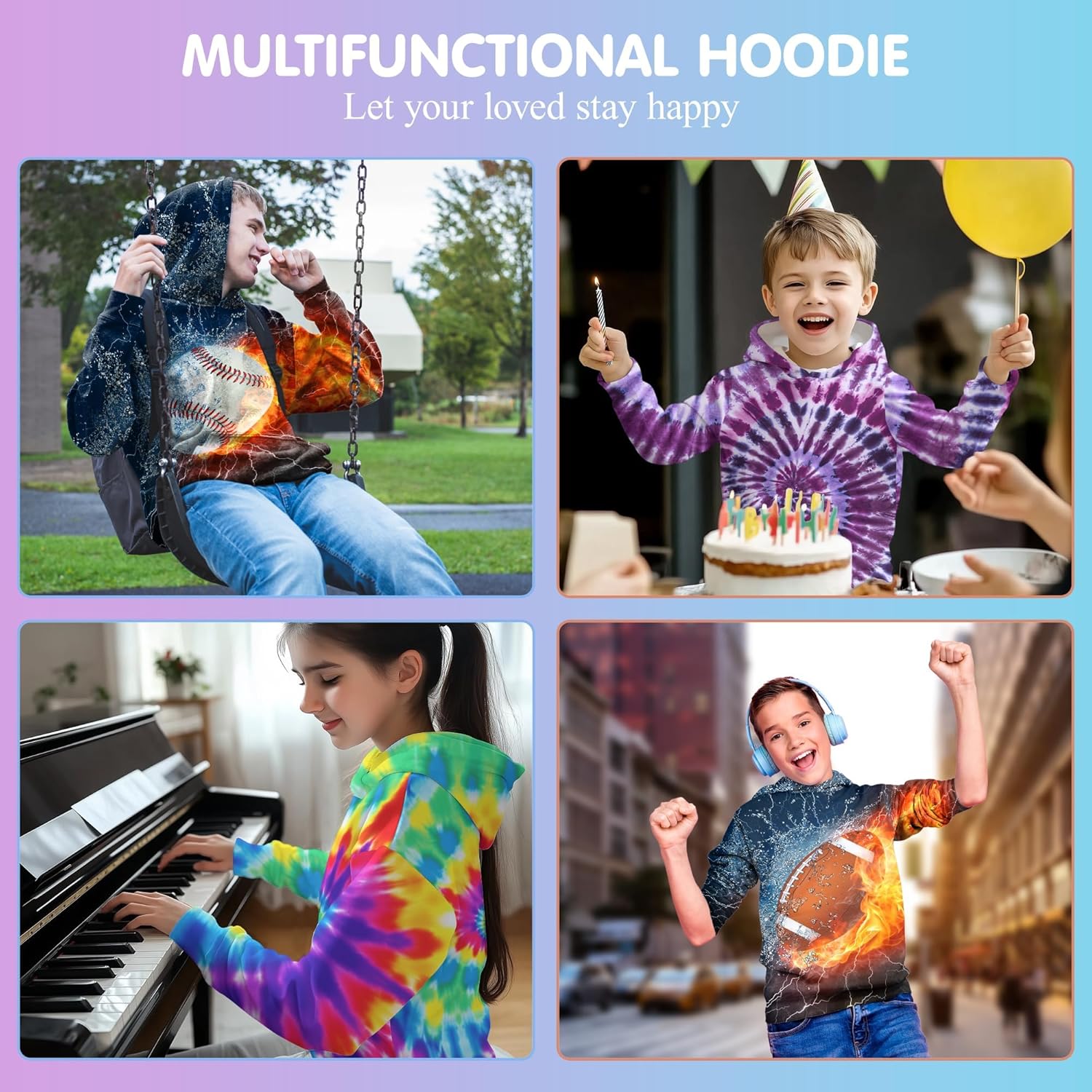 3D Printed Novelty Hoodie for Kids