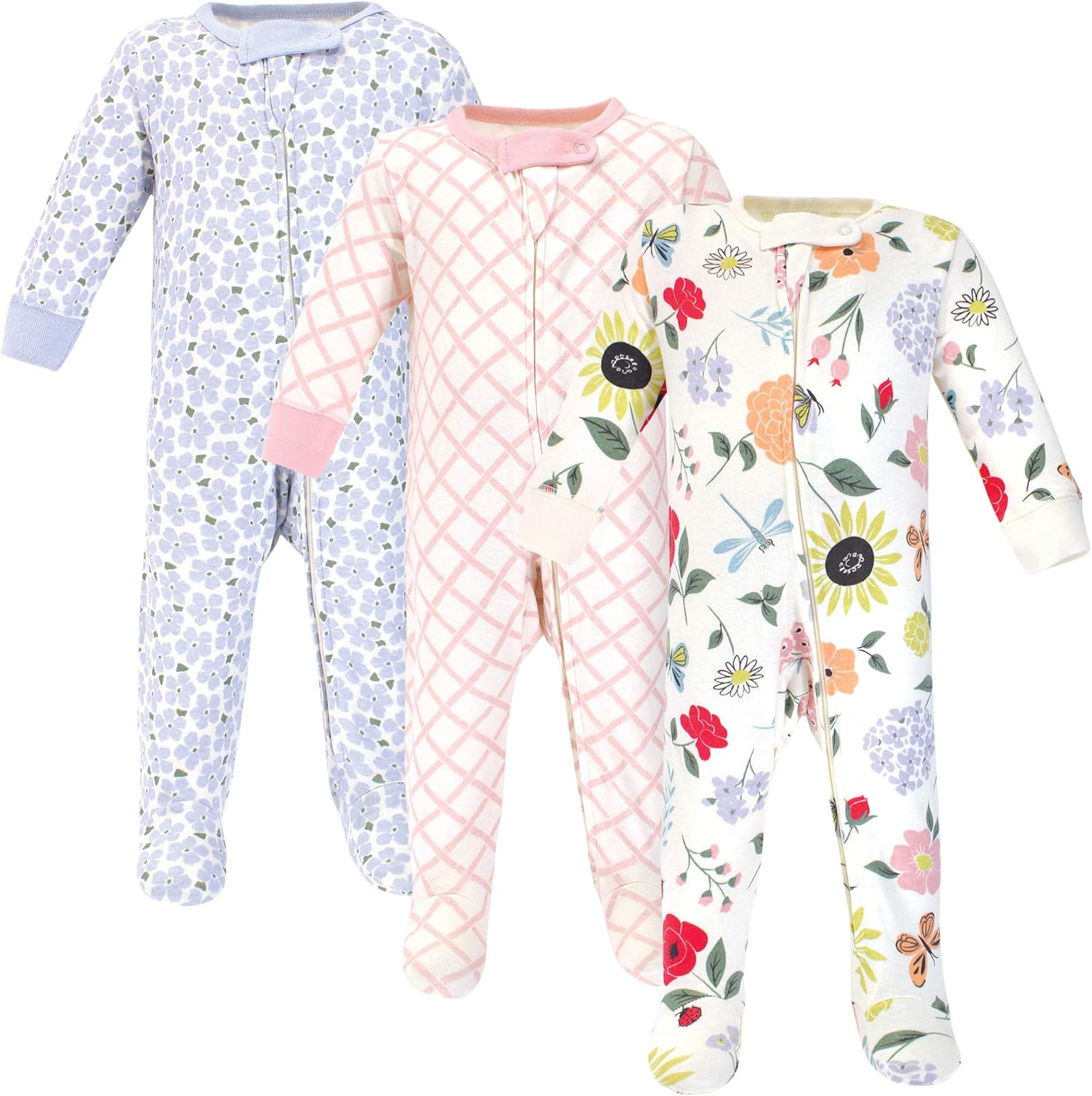 Touched by Nature Baby Girls Organic Cotton Sleep and Play Set