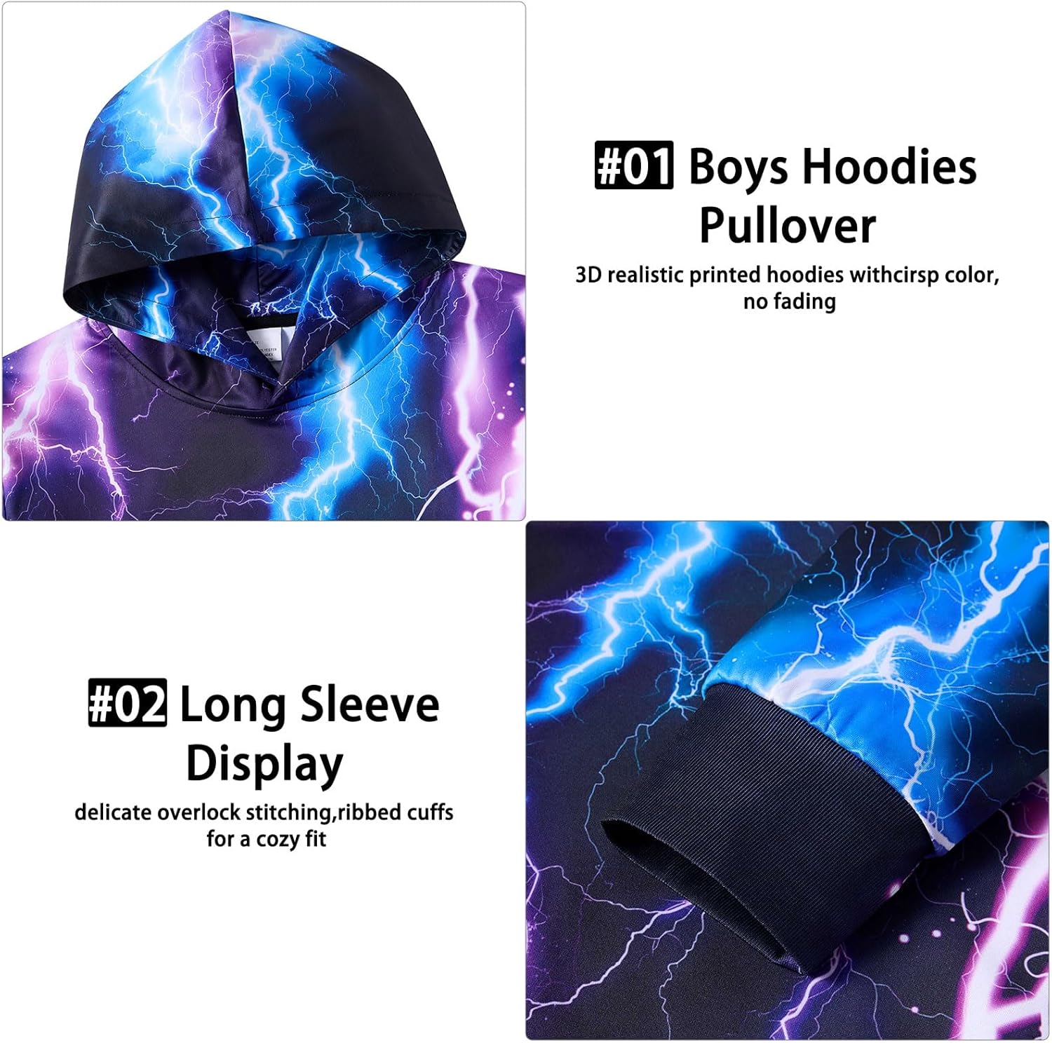 TUONROAD Boys Girls Hoodie